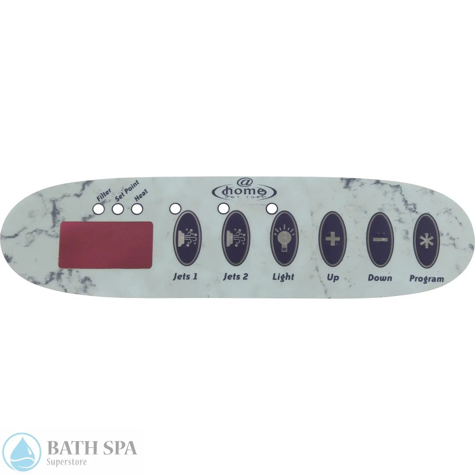 Dimension One. P1, P2, Light, Up, Down, Program (01560-356) Spa Parts: Spa Topside Panel Overlays (Gecko) 01560-356