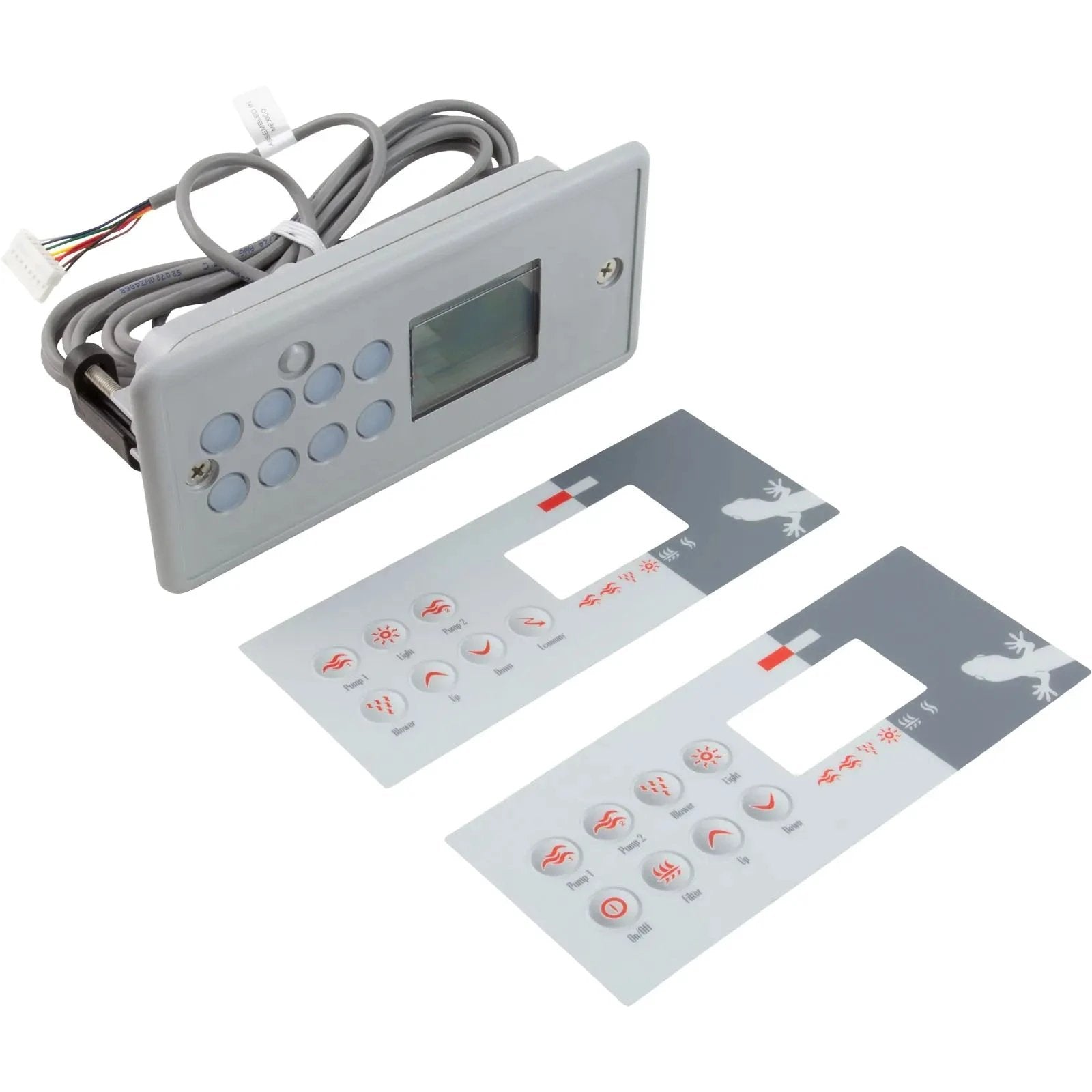 Gecko TSC-8 K-8 8-Button Spa Topside Panel For Two Pumps With LCD Display Large Rectangular BDLTSC8GE1 Spa Parts: Spa Topside Panels (Gecko Topside Panels) 0200-007194
