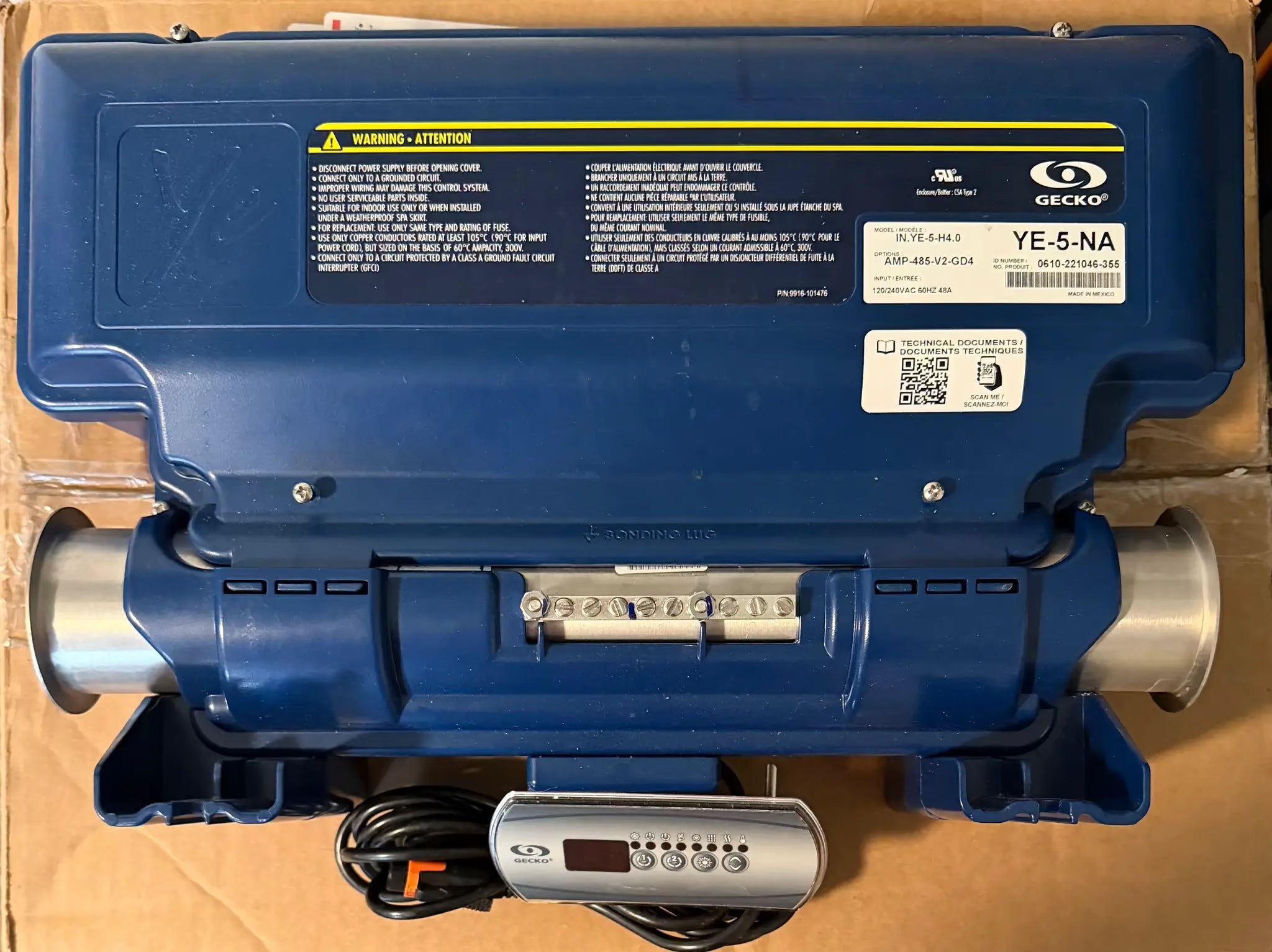 Gecko INYE5 Spa Control Box 3 Pump 4kW 115 230V 5 Configurable Outputs Ideal For Entry Level to Mid Range Spas by Gecko Alliance