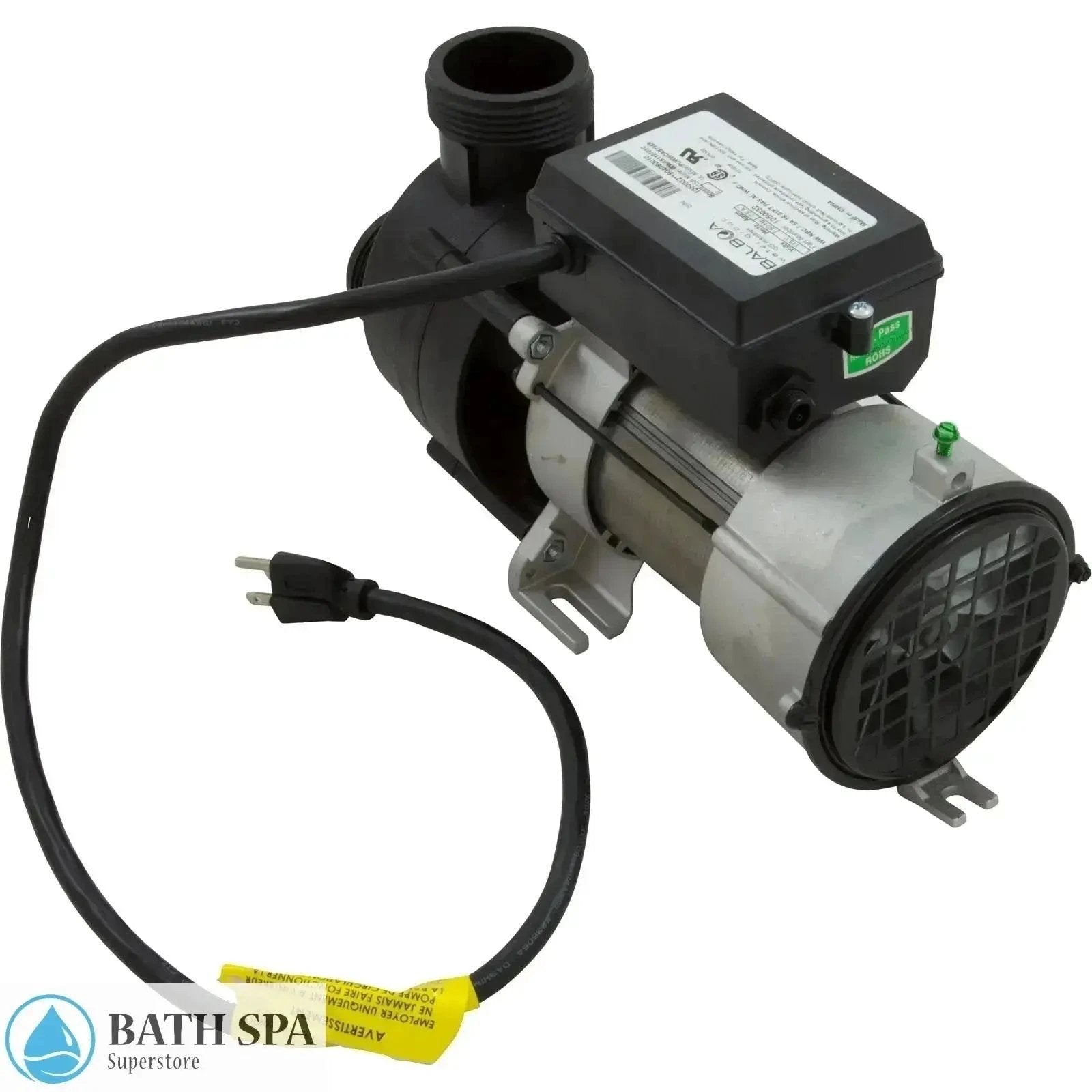 Mark II/III, 3/4 hp, 7.5a, Air Switch, Cord, 97311+420 (Replacement) Bath Pumps and Parts 1050032_reverse
