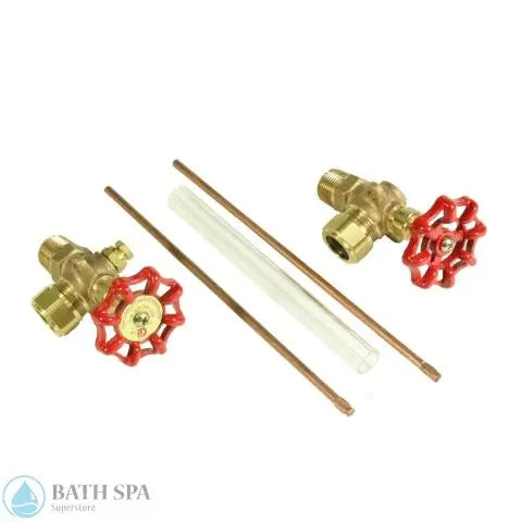 Amerec Site Glass Assy w/ 1/2" Valves (2124-01) Steamers: Steamer Parts 2124-01_1