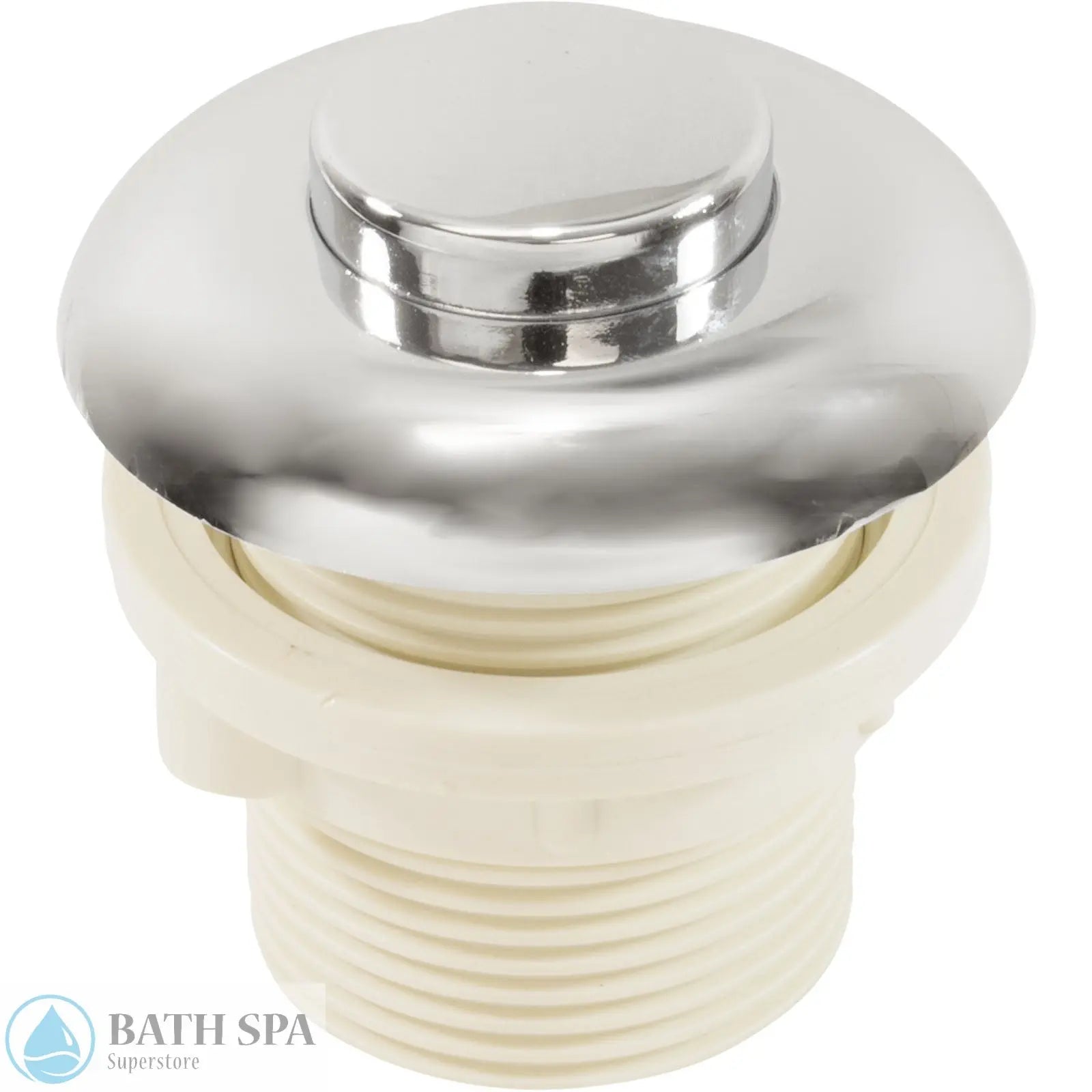 HydroMassage Air Button, 2"fd, Raised Button, Chrome (25025-002-000) Bath Parts: Bath Air Buttons (Pres Air Trol) 25025-002-000-REVERSE