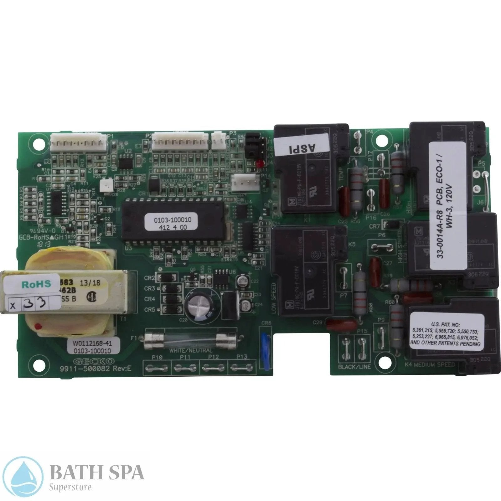 Eco 1 Gecko Circuit Board manufactured by Hydro Quip HT-600 Icon-Keys-Infinity Parts 33-0014AR8