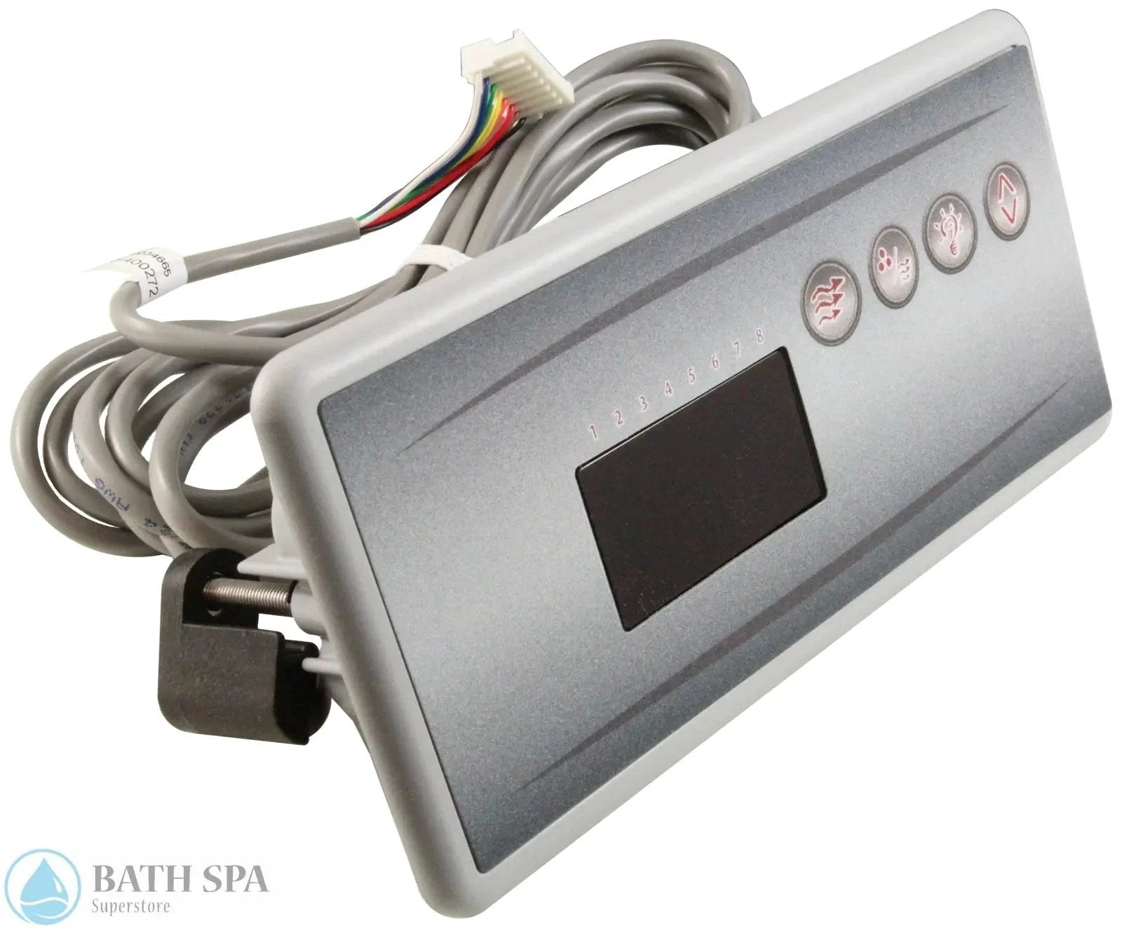 Gecko TSC-18 4-Button Spa Topside Overlay with LED Small Rectangular Replacement Panel Spa Parts: Spa Topside Panels (Gecko Topside Panels) 34-0198A-K
