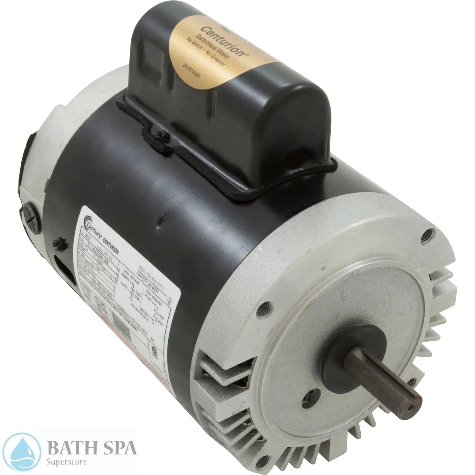 A O Smith Century C Face Three Quarter Horsepower Motor Single Phase 1S Keyed Shaft 115 230 V B121 Spa Pumps & Parts: Spa Pump Motors (C-Face) 35-126-1402_XL