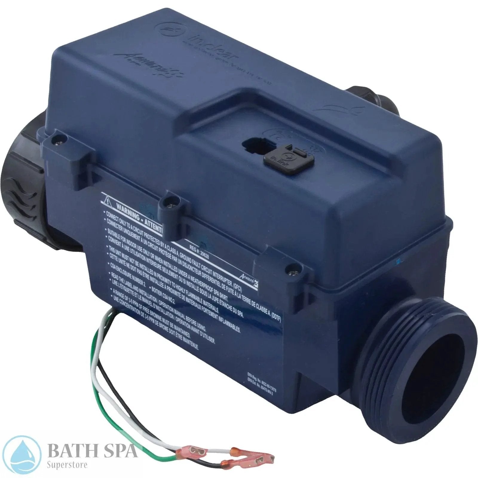 In.Clear Bromine Generator 240V With 2 Bromicharge Cartridges For Spa Sanitation, Low Maintenance Water Care 42-337-1000_XL