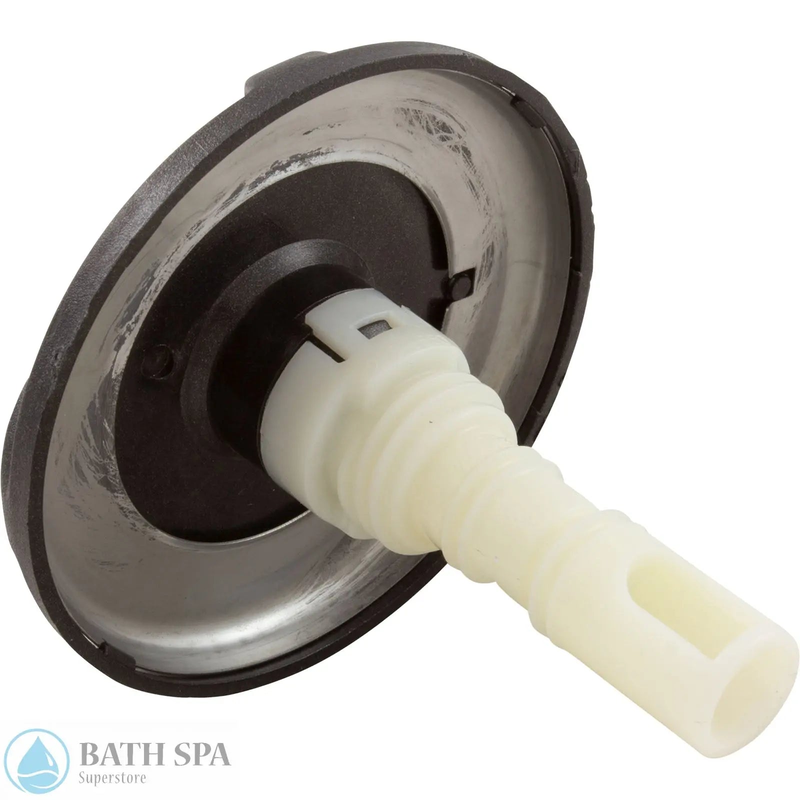 Waterway Jet Intl, WW Cluster Storm, Swirl, 3-5/16"fd, Dir, SS/Dk Gry, Thd Spa Parts: Spa Jets (Waterway Adjustable Cluster Storm Jets) 55-270-3802_1-REVERSE__XL