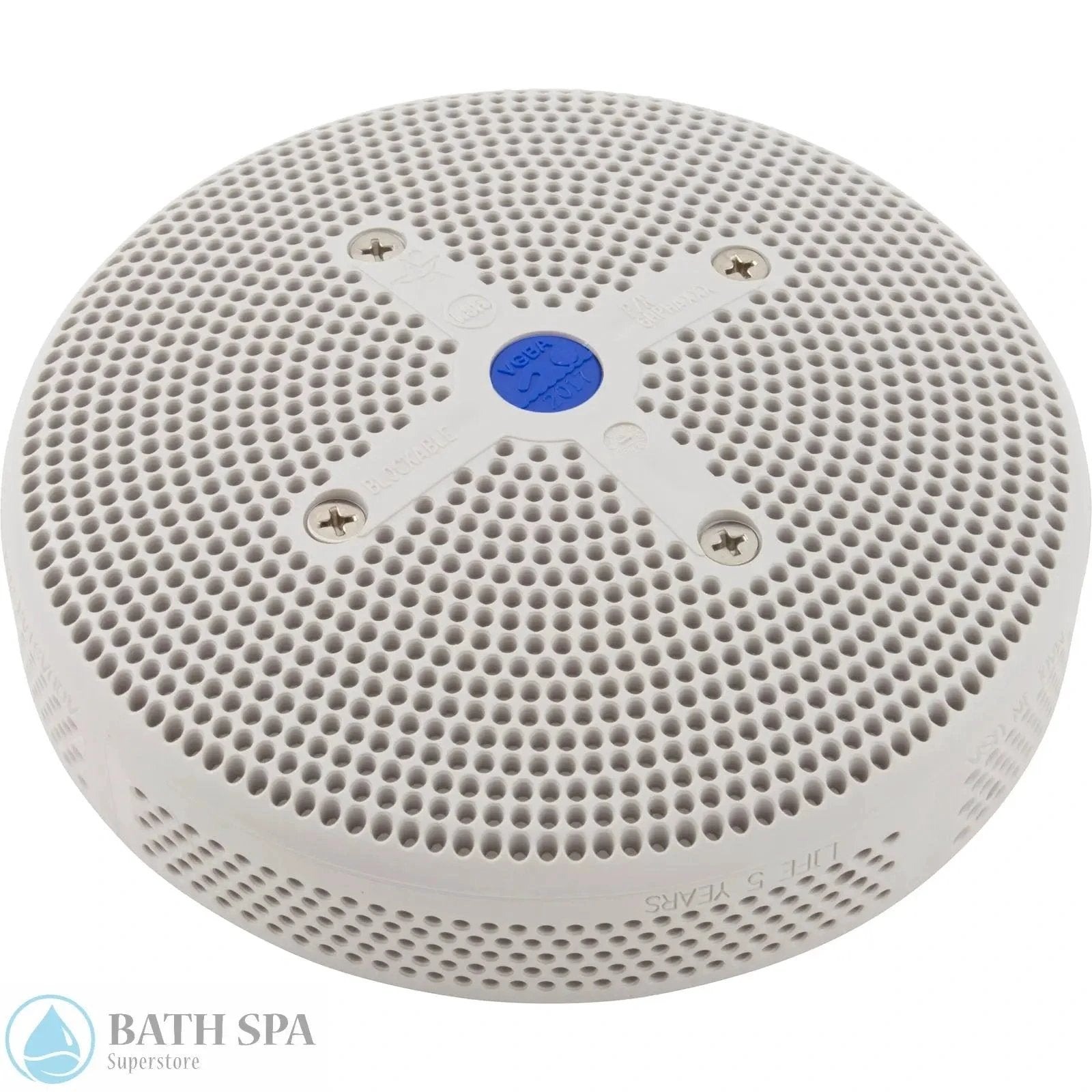 Hydro Air 6 Inch Main Drain Cover Replacement 10-6200 VGB Approved White AquaStar 6HPHA101 Spa Parts: Spa Suctions (VGB Approved) 55-300-1066_XL