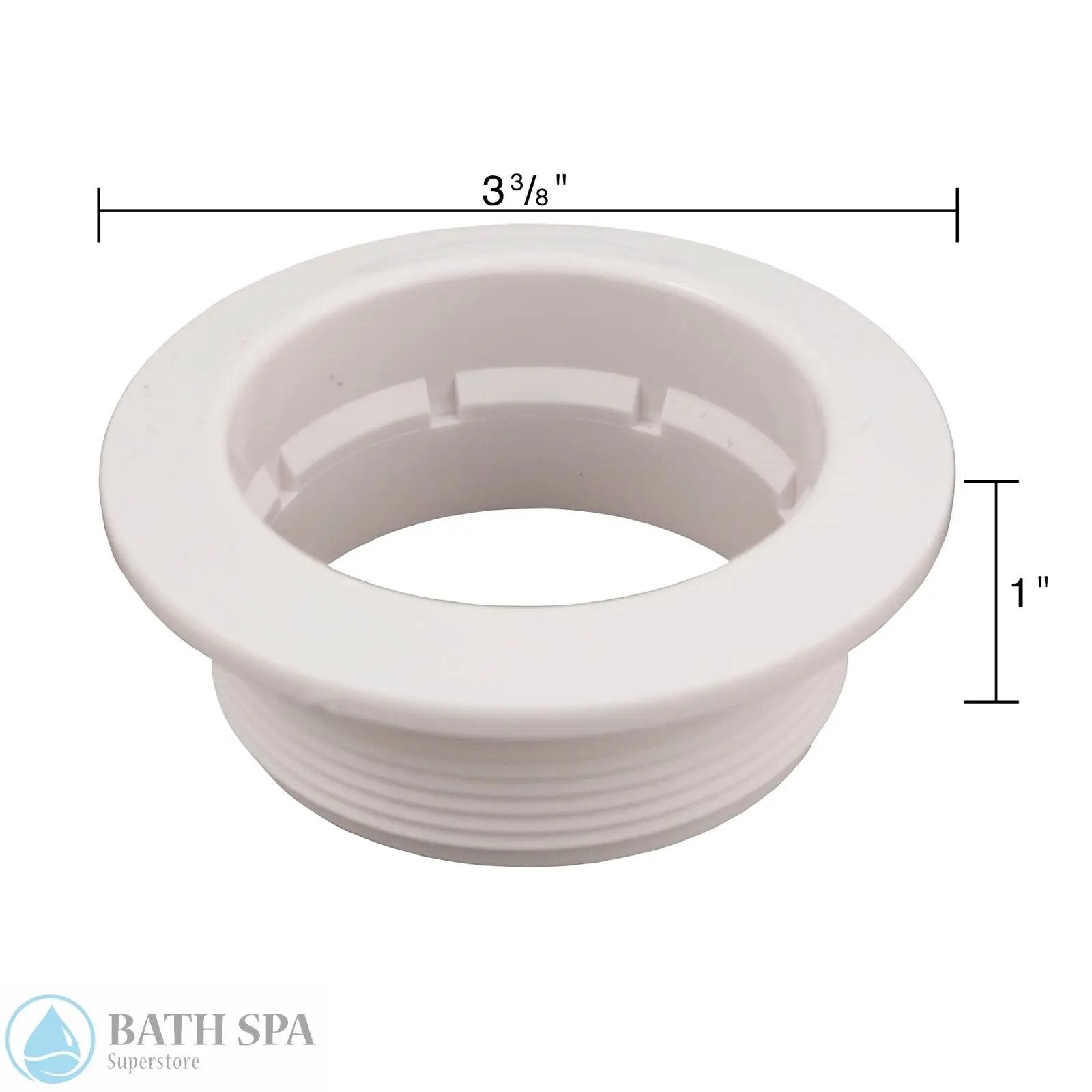 Wall Fitting, BWG/HAI Caged Freedom, 2-5/8"hs, White (30-5843 SBPL) Spa Parts 55-470-1031_4-DIMENSION__XL