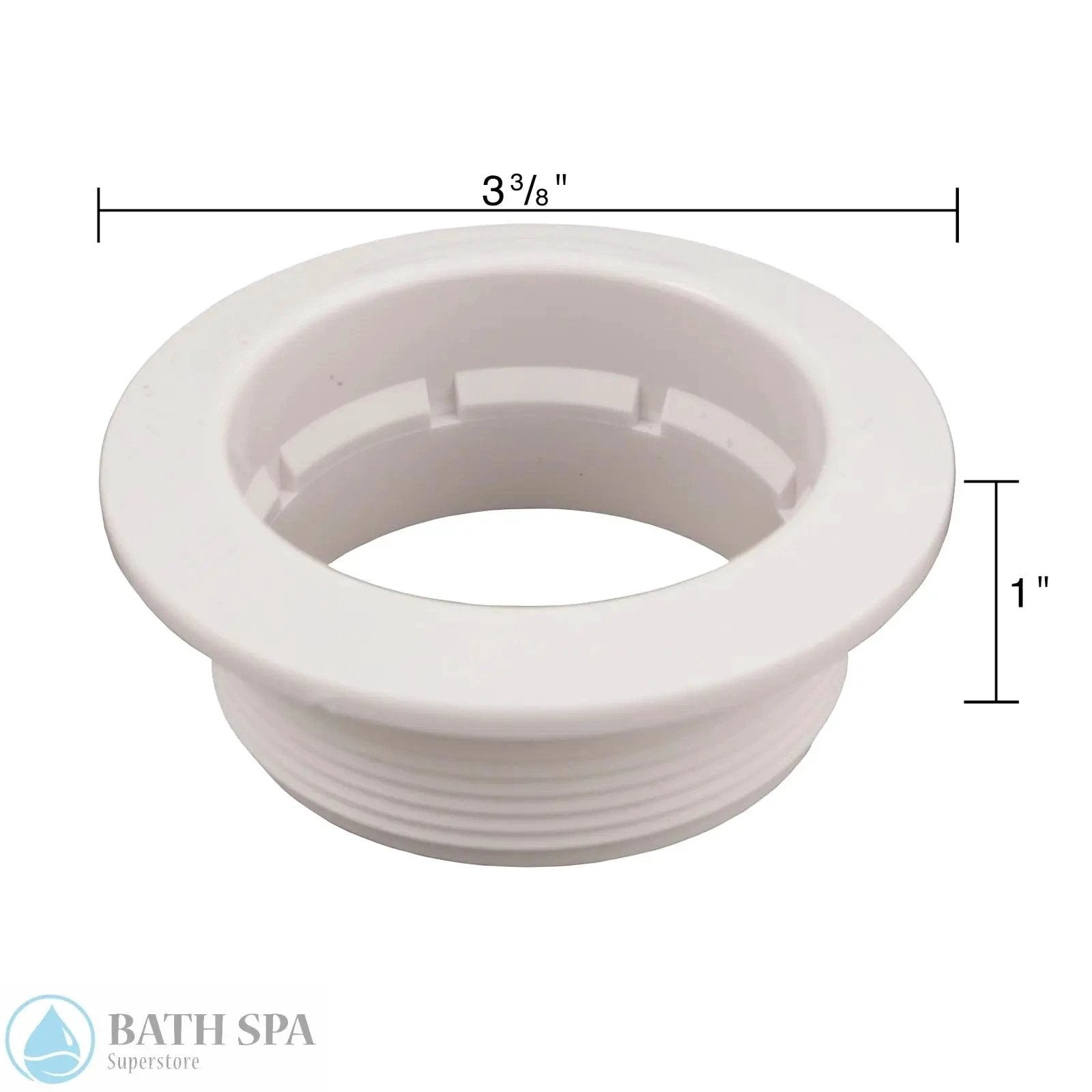 Wall Fitting, BWG/HAI Caged Freedom, 2-5/8"hs, White (30-5843 SBPL) Spa Parts 55-470-1031_4-DIMENSION__XL