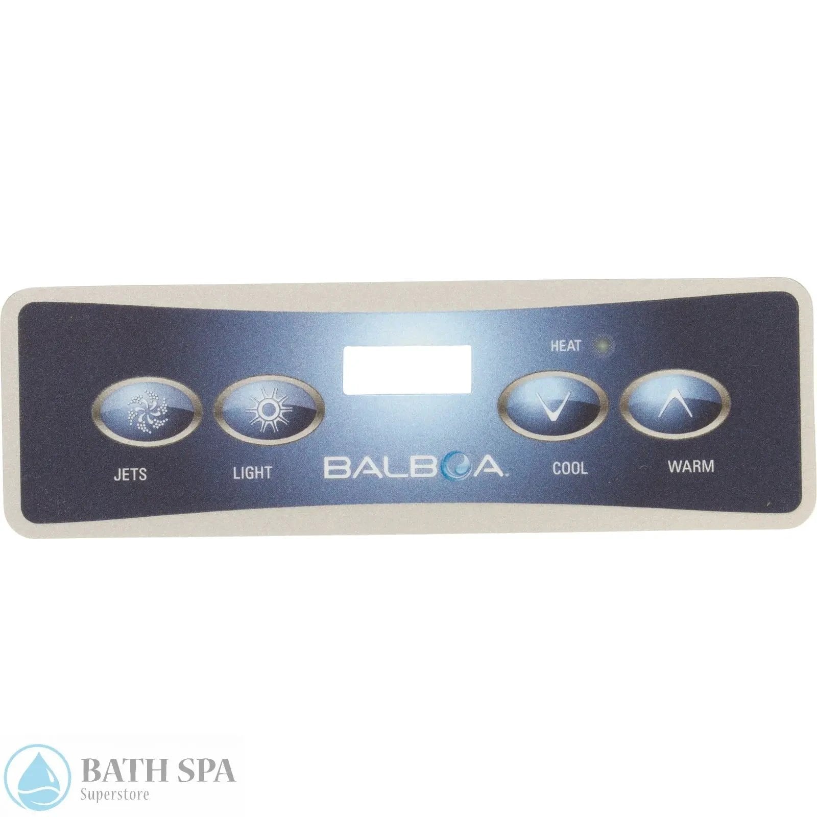 Balboa 4-Button VL401 Digital Duplex LCD Topside Panel Overlay (11885) Spa Parts: Spa Topside Panel Overlays (Balboa) 58-138-1321_XL