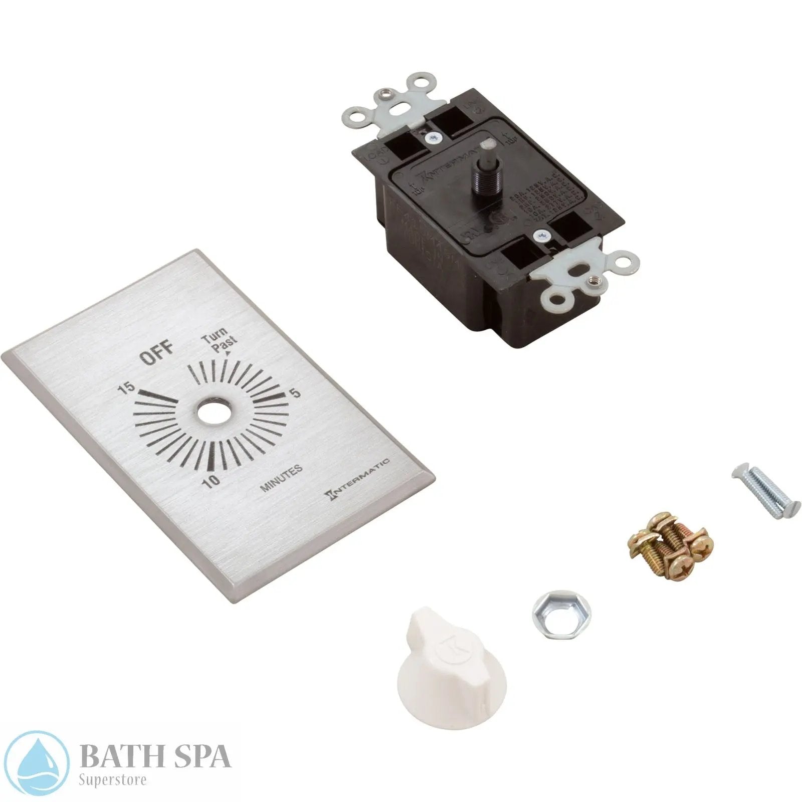 Wall Timer 15 min, DPST, No Hold, Spring Wound 120/240v (FF415M) Bath Parts 59-155-1302_XL