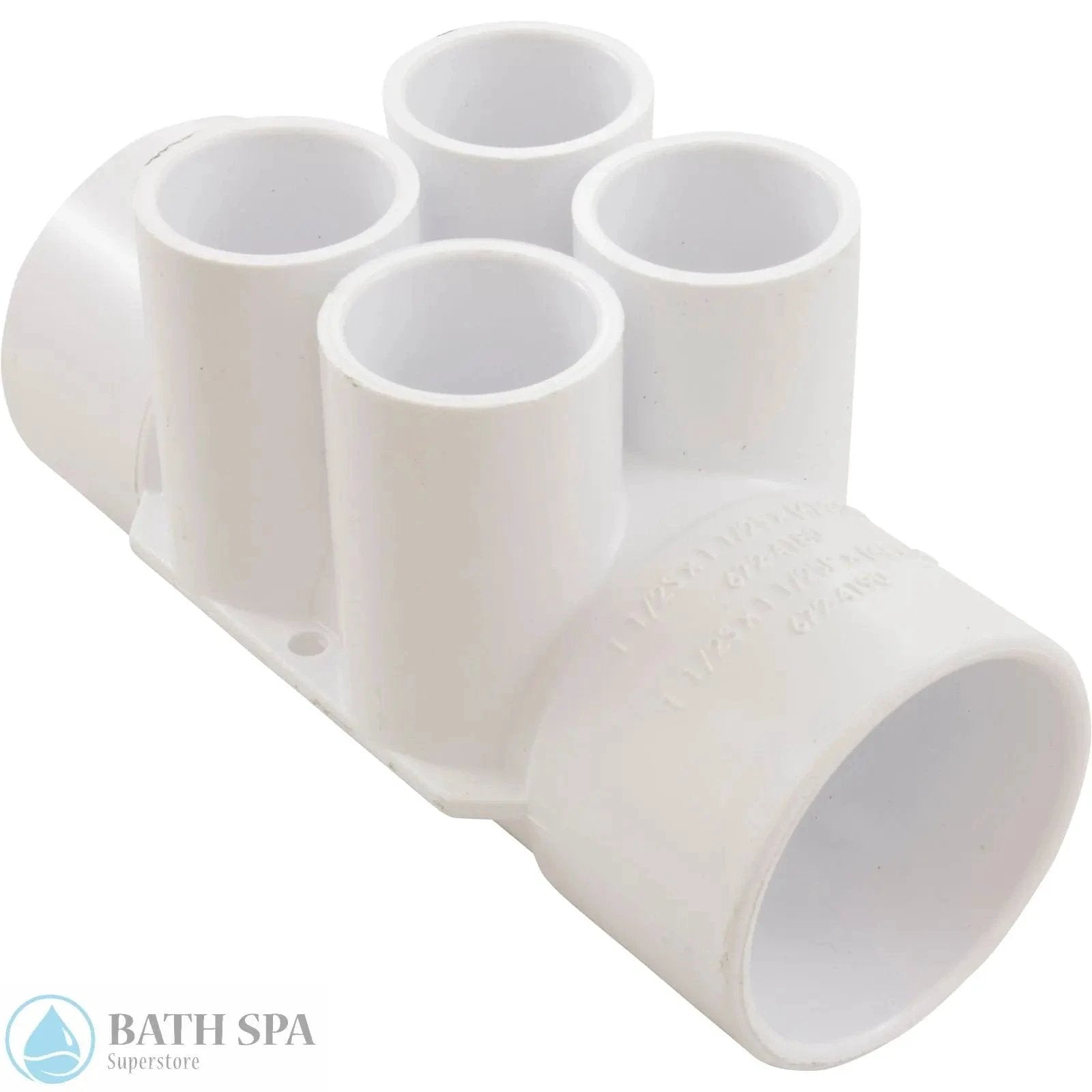 Waterway, Maniflold 1-1/2" S x 1-1/2" S x (4) 3/4" S PVC Plastic Fittings & Valves: Manifolds 672-4180