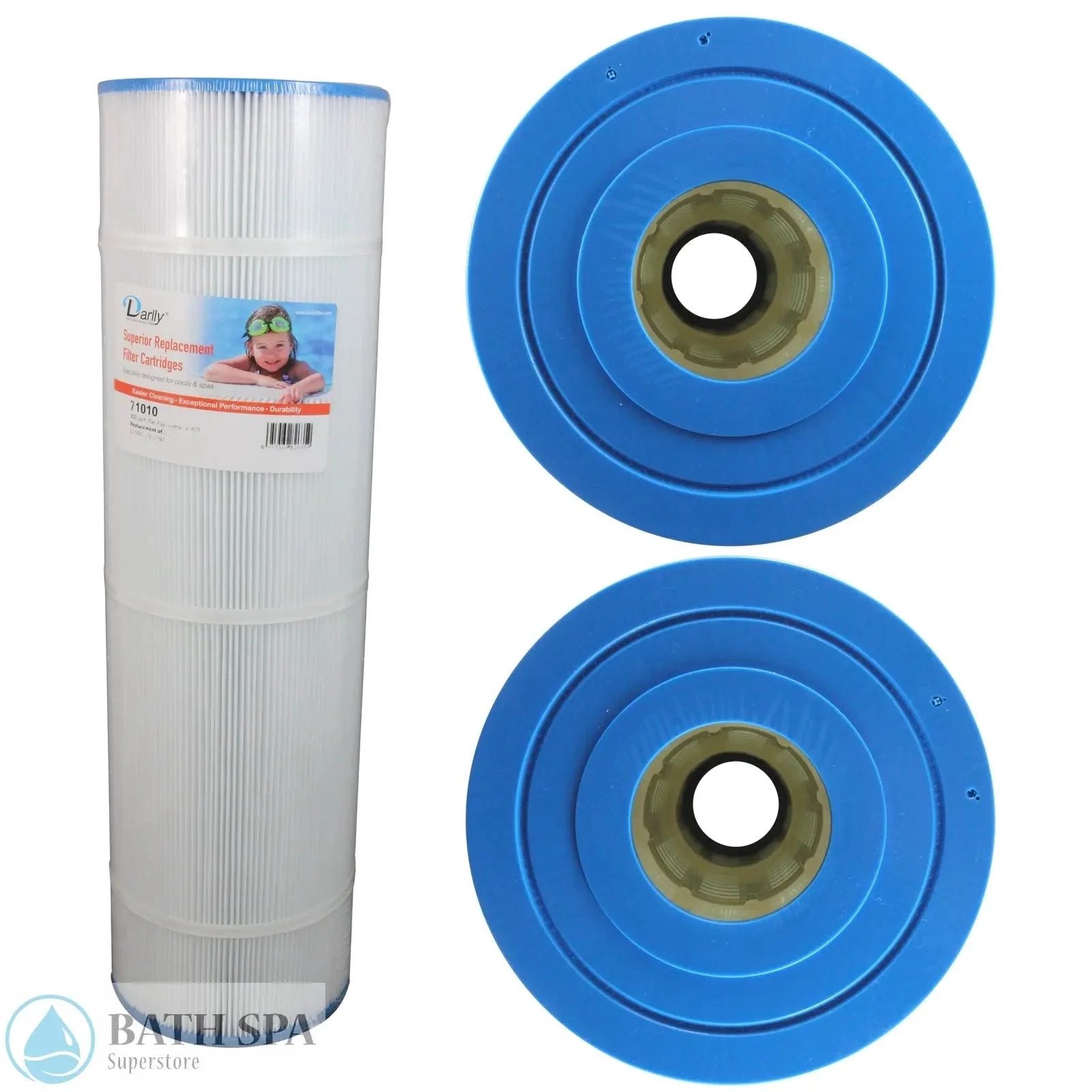 Darlly Spa Pool Replacement Filter Cartridge 100 Sq Ft PacFab Pentair 71010 FC 2192 Spa Filters: Replacement Cartridges - Filbur 7" Outside Diameter Cartridge 71010