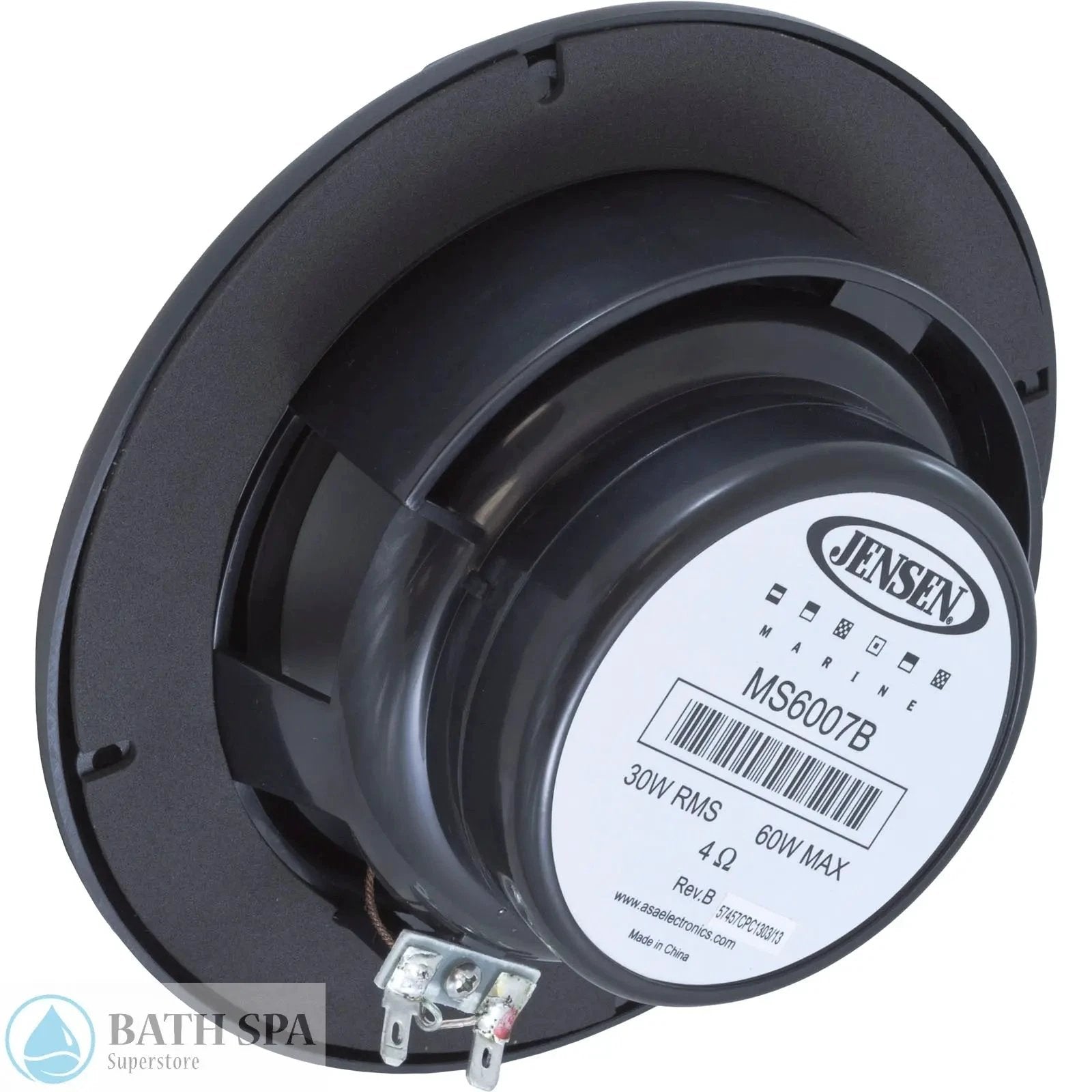 ASA Electronics Jensen 6-1/2" 60 Watt Black Speaker (MS6007B) Spa Parts: Spa Audio Equipment 76-204-1201_1-REVERSE__XL