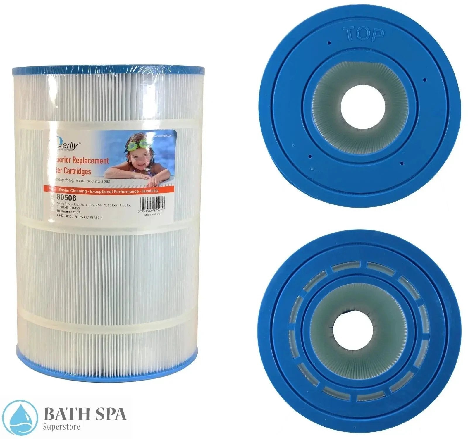 Darlly Spa and Pool Replacement Filter Cartridge PSR50 FC2530 for StaRite and Pentair 52 Sq Ft Spa Filters: Replacement Cartridges - Filbur 8" Outside Diameter Cartridge 80506