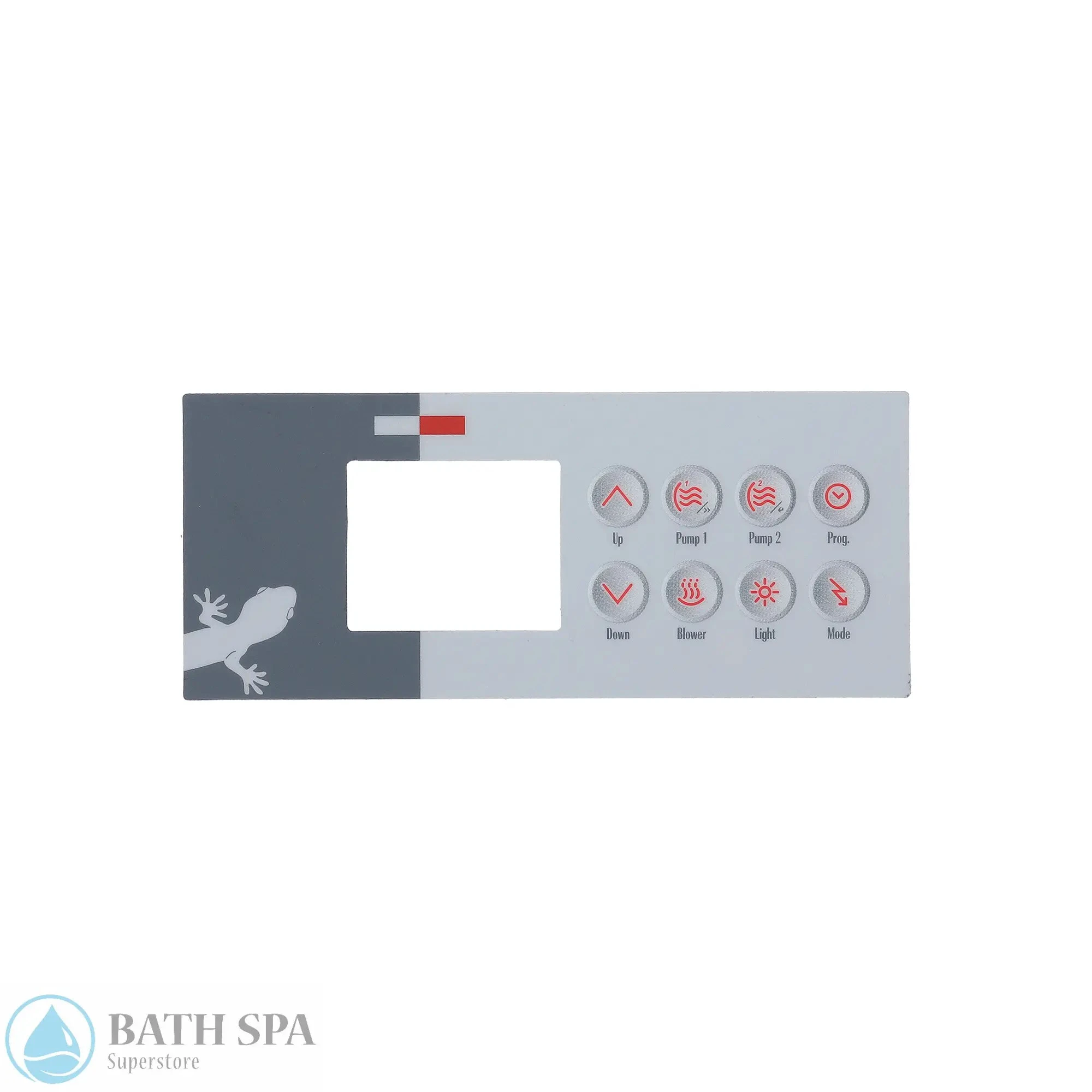 Gecko TSC19 Four Button Spa Topside Panel For One Pump Large Rectangular With LED Display Spa Parts: Spa Topside Panels (Gecko Topside Panels) 9916-100094