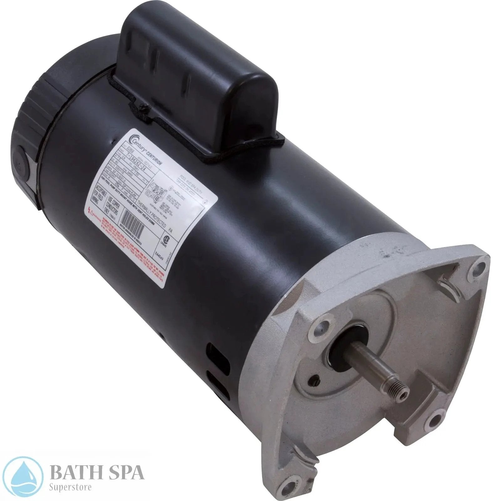 A.O. Smith Century Motor 1.5 HP Square Flange Pool Motor 115/230V 1-Phase 56Y B858 Spa Pumps & Parts: Spa Pump Motors (Square Flange) B2858
