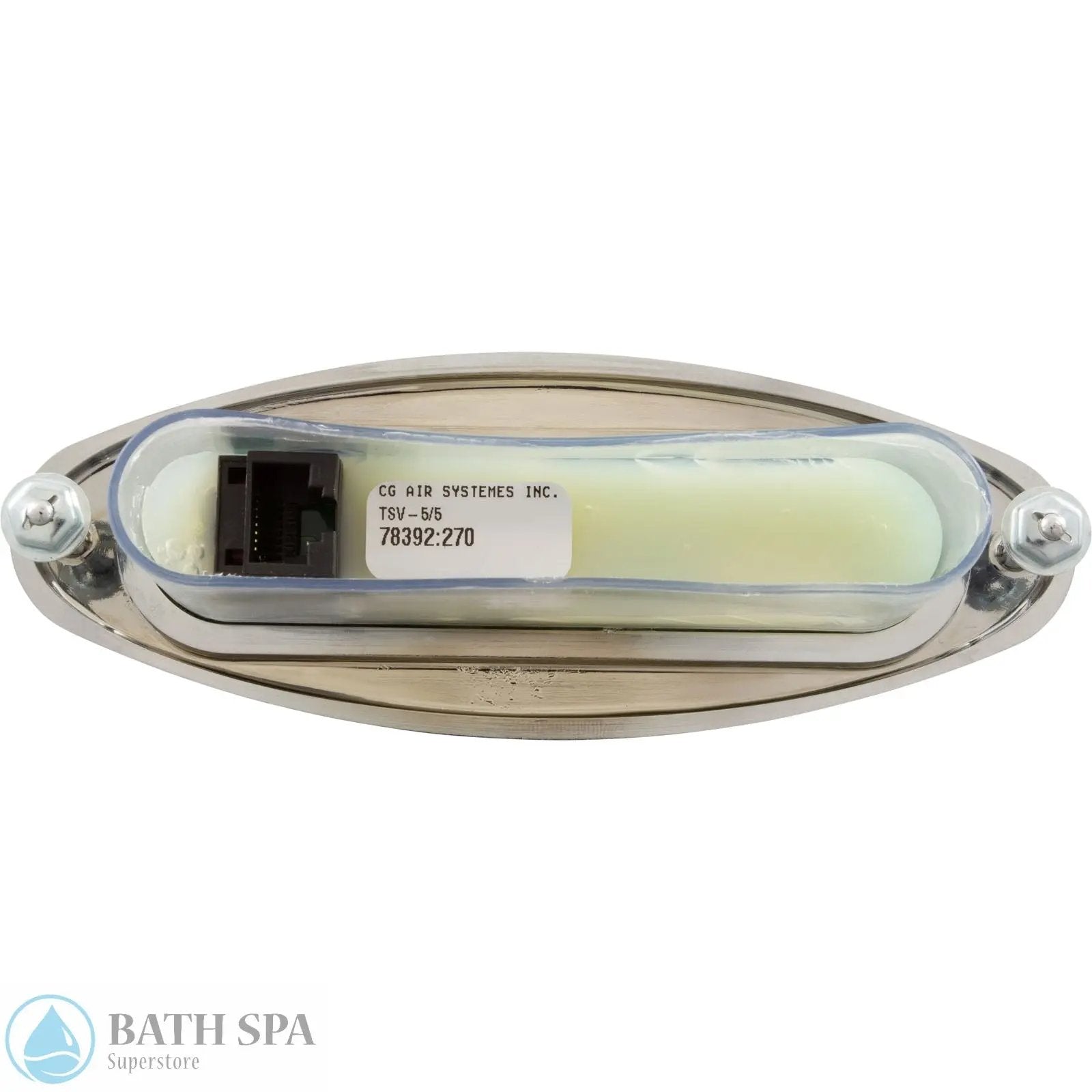 Air Blower Topside: LED OVAL-L 4 button Polished Chrome (CG+/SENSOR-L-CP) Bath Parts: Bath Controls (Electric) CG_SENSOR-L-CP_BOTTOM