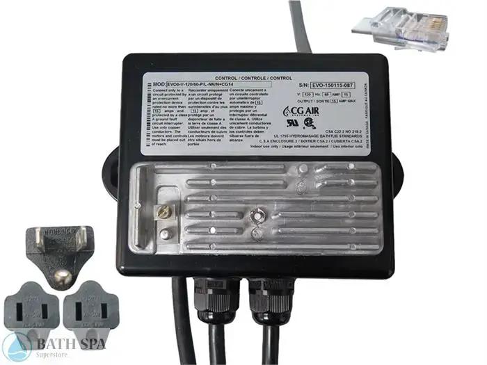EVO0 Control Variable Spd & Light 120V 60HZ Nema Plug (EVO1-V-P/L-N/N+CG14) Bath Parts: Bath Controls (Electric) EVO1-V-P_L-N_N_CG14