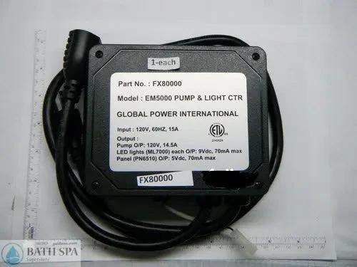 Jacuzzi Whirlpool FX80000 Electronic Control Box 120V Replacement for Spa FX81000 Compatible Bath Parts FX80000