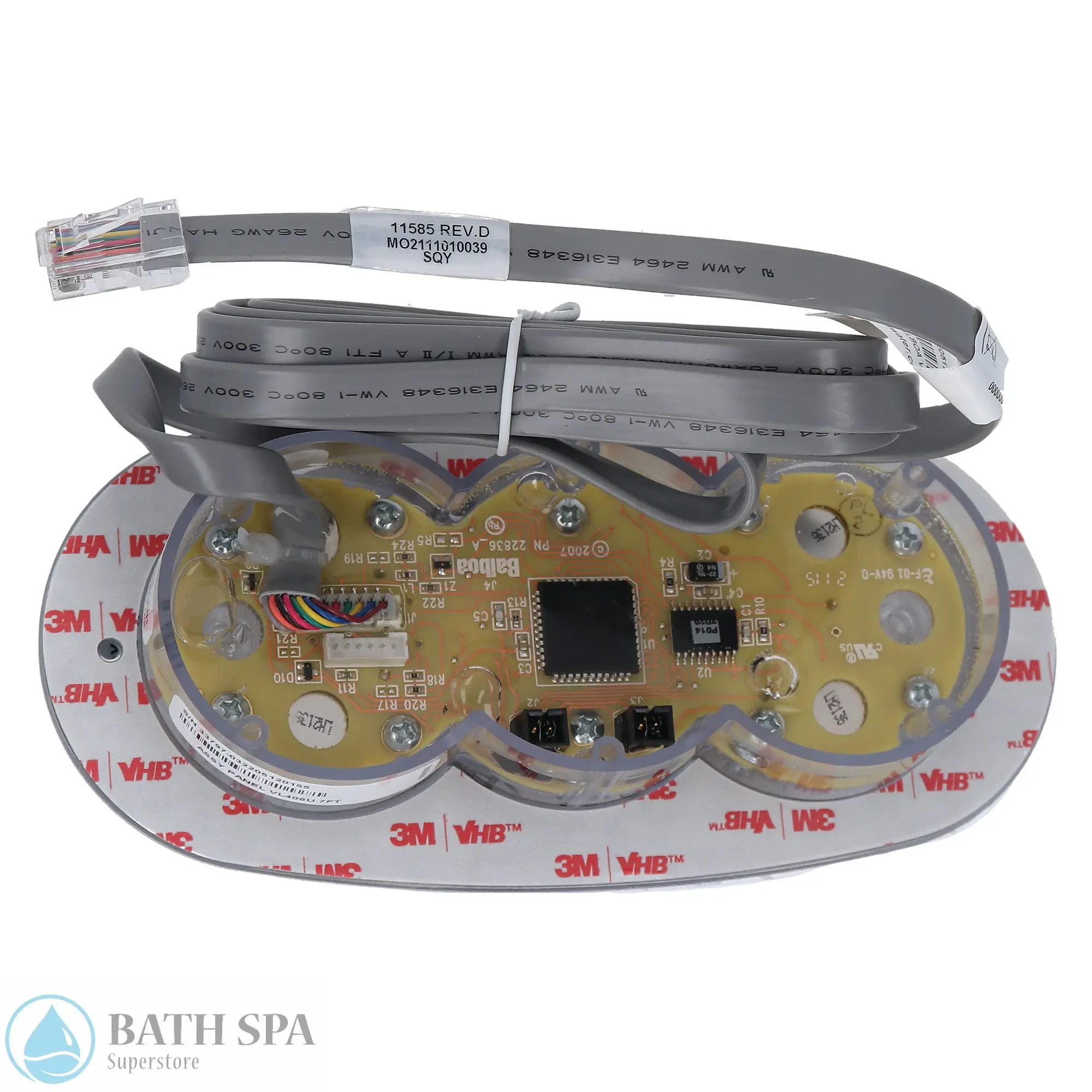 Balboa Topside Control, Balboa VL406U, 4-Button, LCD (55350) Icon-Keys-Infinity Parts G8247_back