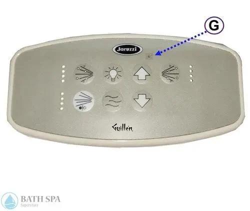 Jacuzzi 7 Button Designer Control Panel White GQ24940 D5 for Luxury Whirlpool Spa Use Spa Controls GQ24940