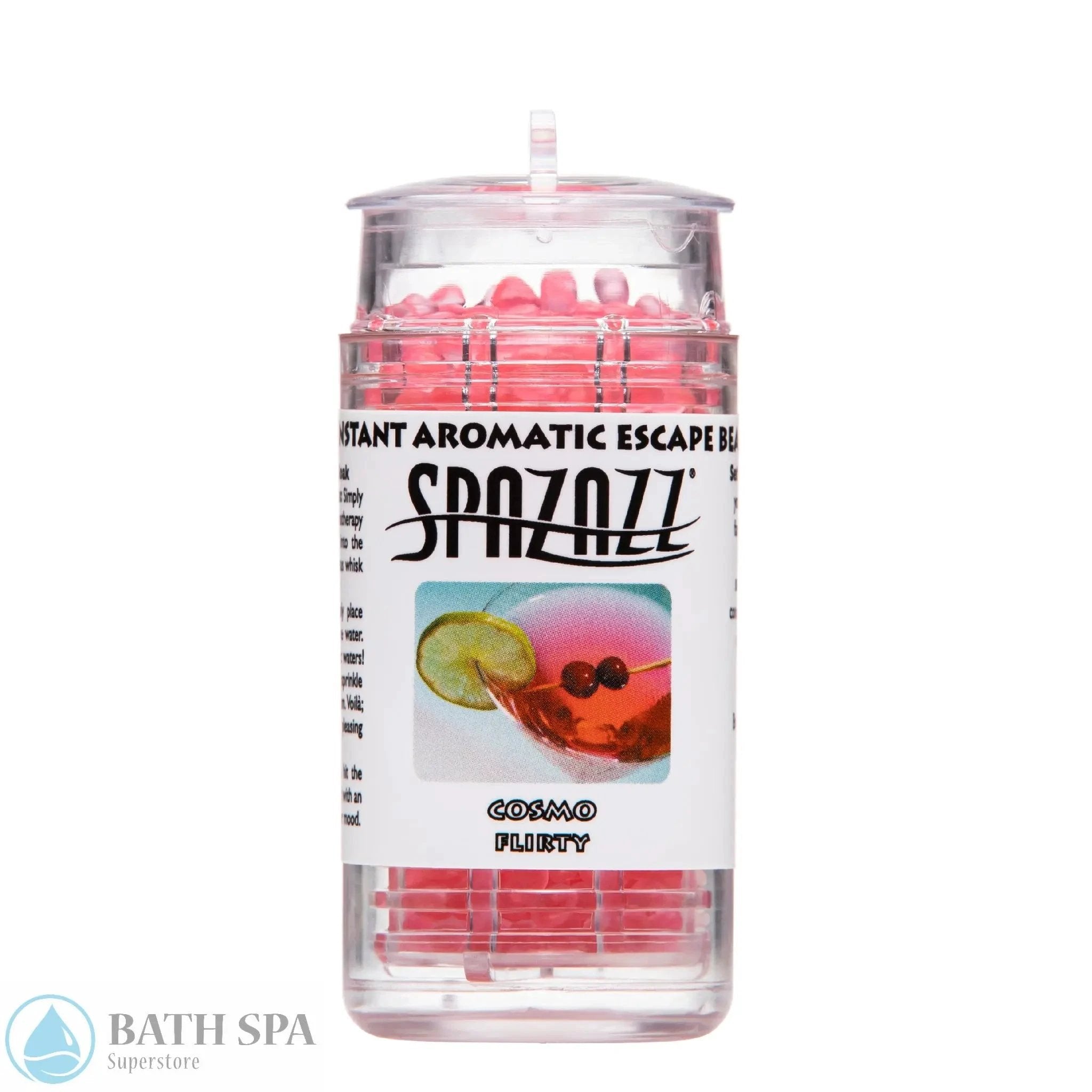 Spazazz Cosmo Flirty Instant Aromatic Escape Beads Half Ounce Bath Spa Enhancer Scent Aromatherapy: Spazazz Escape Beads InstantAromaticBeads0.5oz.-Flirty-Front-JPEG_1024x1024_2x_486ea7f7-239d-4717-a8d1-8e40c30fecb6