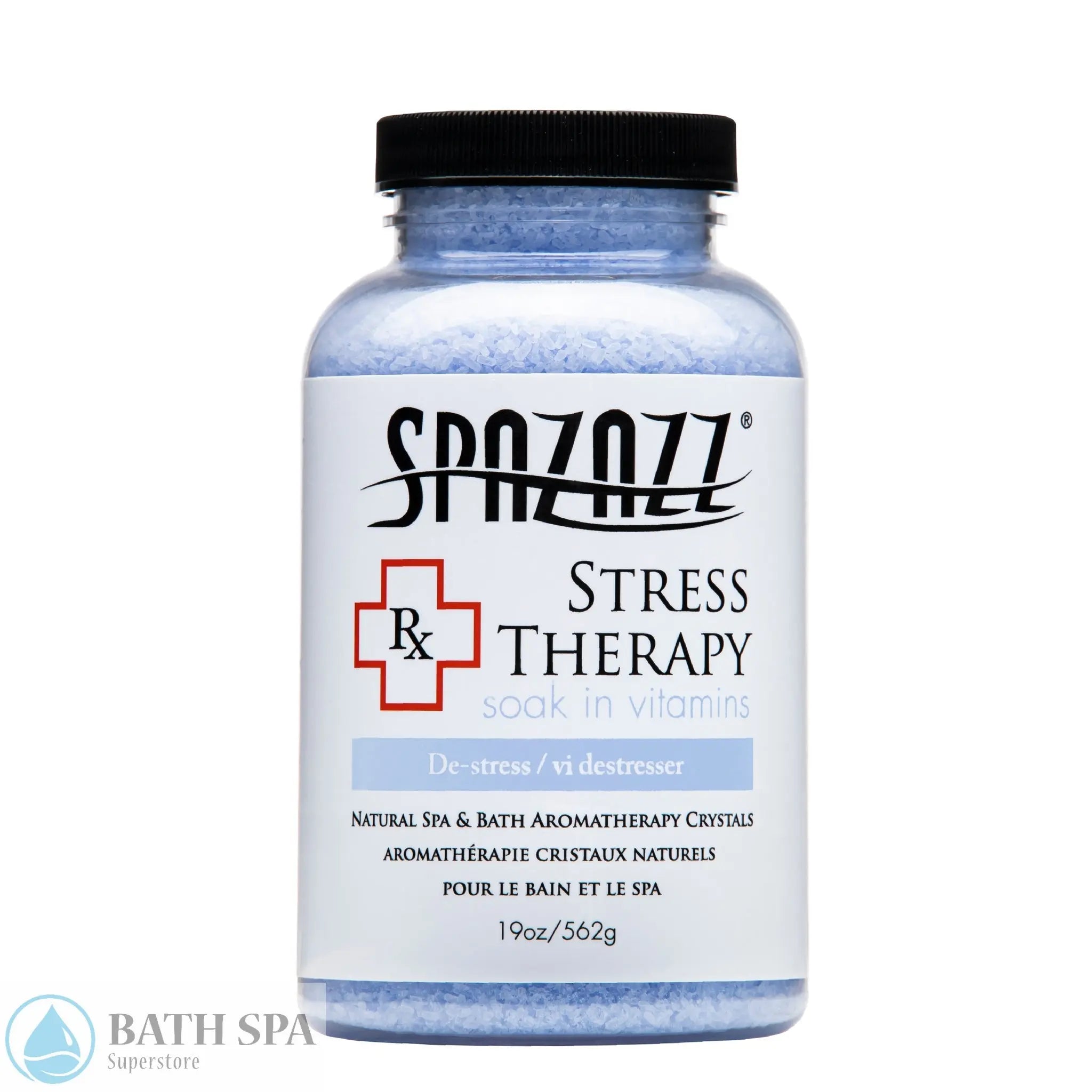 Spazazz RX Therapy Stress Therapy (De-Stress) Crystals 19oz Container Aromatherapy: Spazazz RX Therapy Crystals RXTherapyCrystals19oz.-De-Stress-Front-JPEG_1024x1024_2x_064f1a80-c990-40f2-b733-519232cfdeff