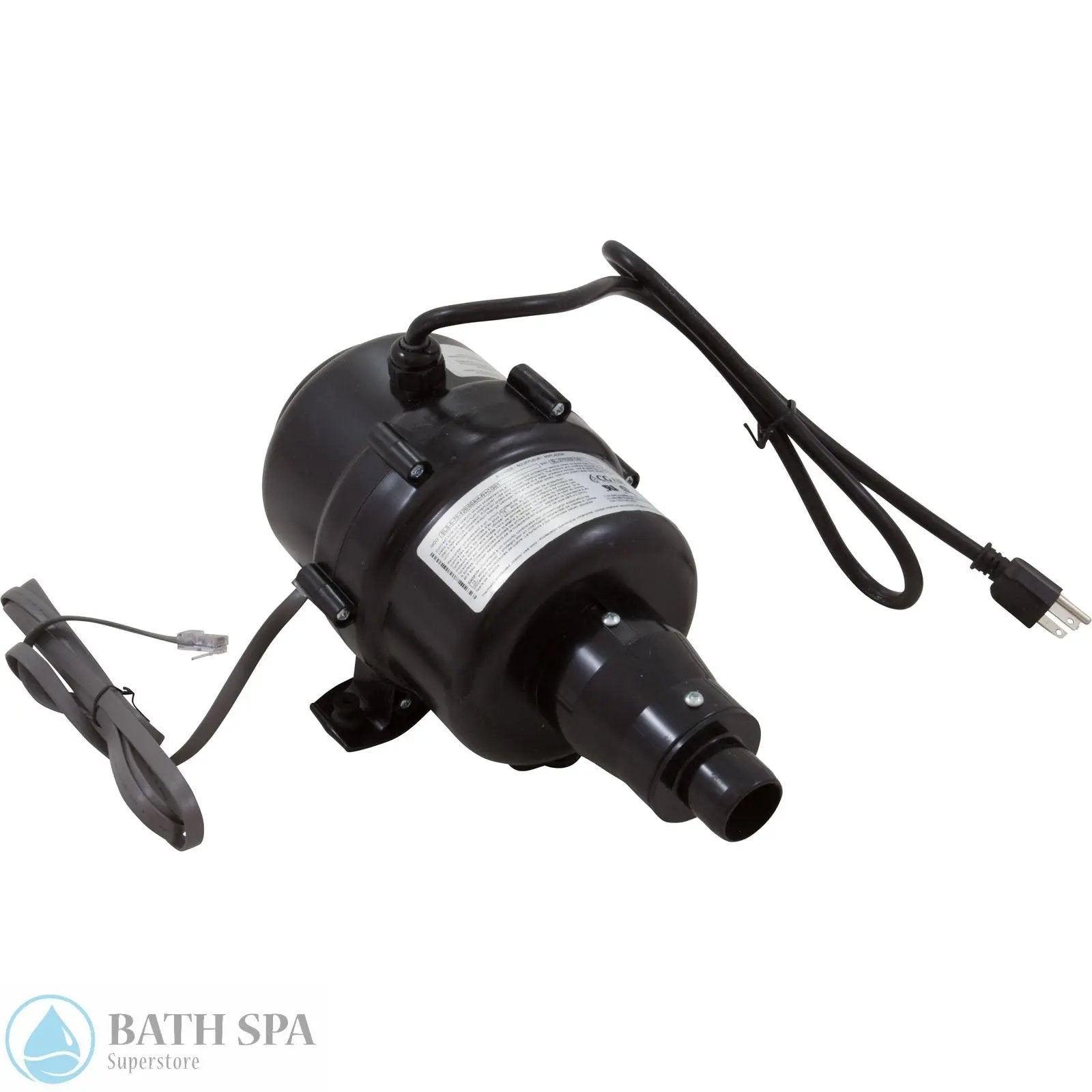 Air Blower, CG Air Silver, Variable, 120v, 600W Heater, SLS-3-P60-120/60A-N-D1- 10โ+CG01 Bath Parts: Bath Air Blowers SLS-3-P60-120_60A-N-D1-_10_CG01