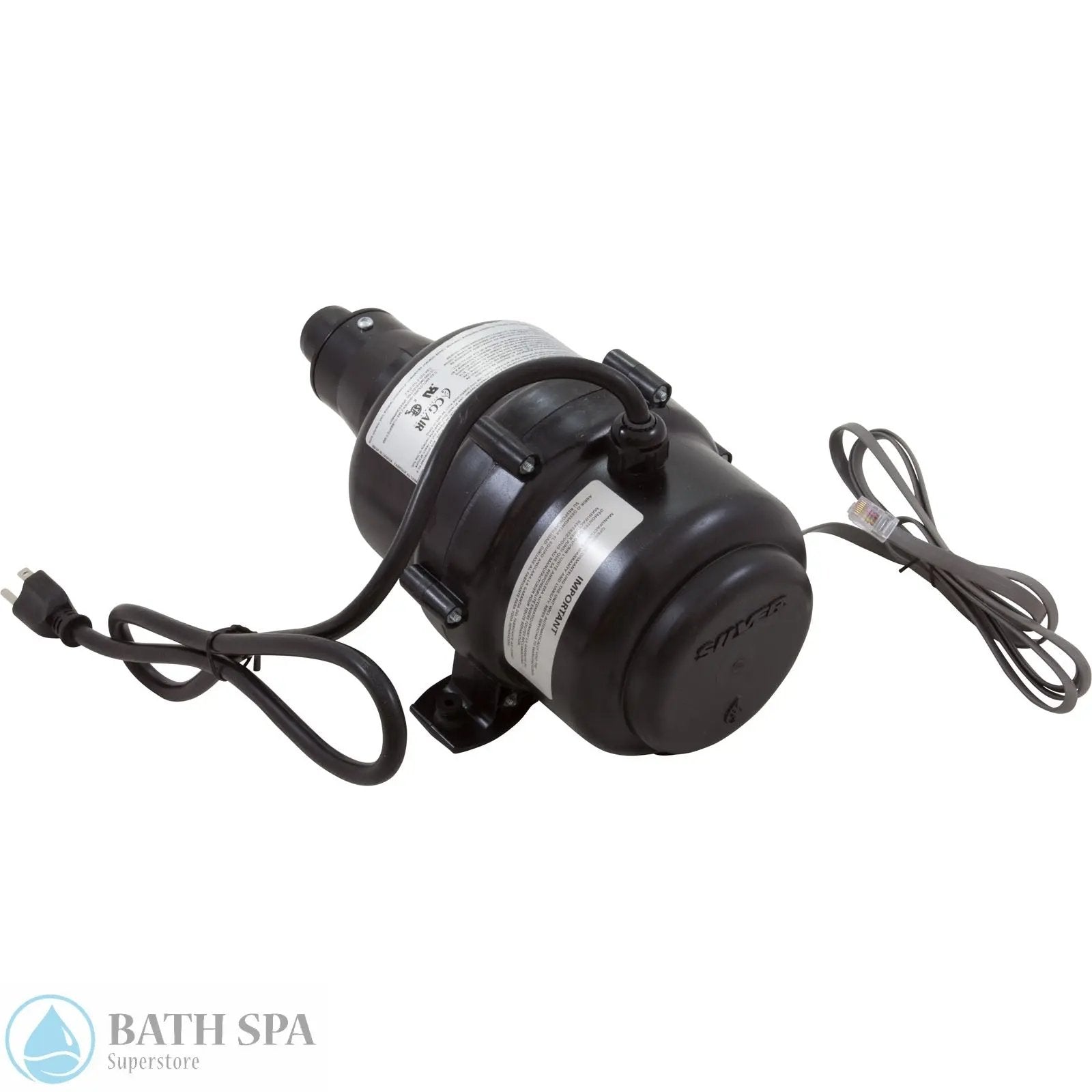 Air Blower, CG Air Silver, Variable, 120v, 600W Heater, SLS-3-P60-120/60A-N-D1- 10โ+CG01 Bath Parts: Bath Air Blowers SLS-3-P60-120_60A-N-D1-_10_CG01_REVERSE