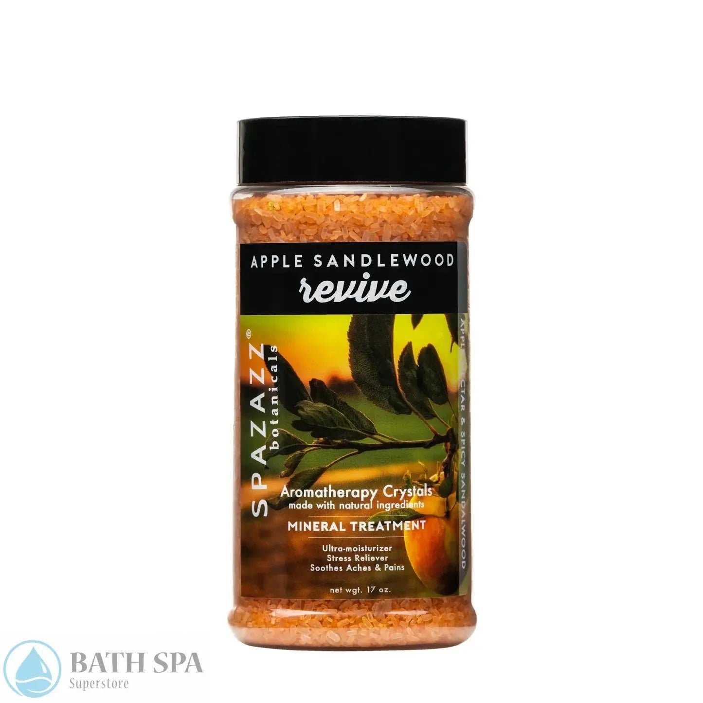 Spazazz Apple Sandalwood - Revive Crystals 17oz Container Aromatherapy: Spazazz Original Crystals SPZ-242