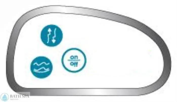 TMS3 Electronic Keypad 3 Button Variable Speed Oval Chrome Control for Blower and Water Pump Systems Bath Parts TMS3-Oval