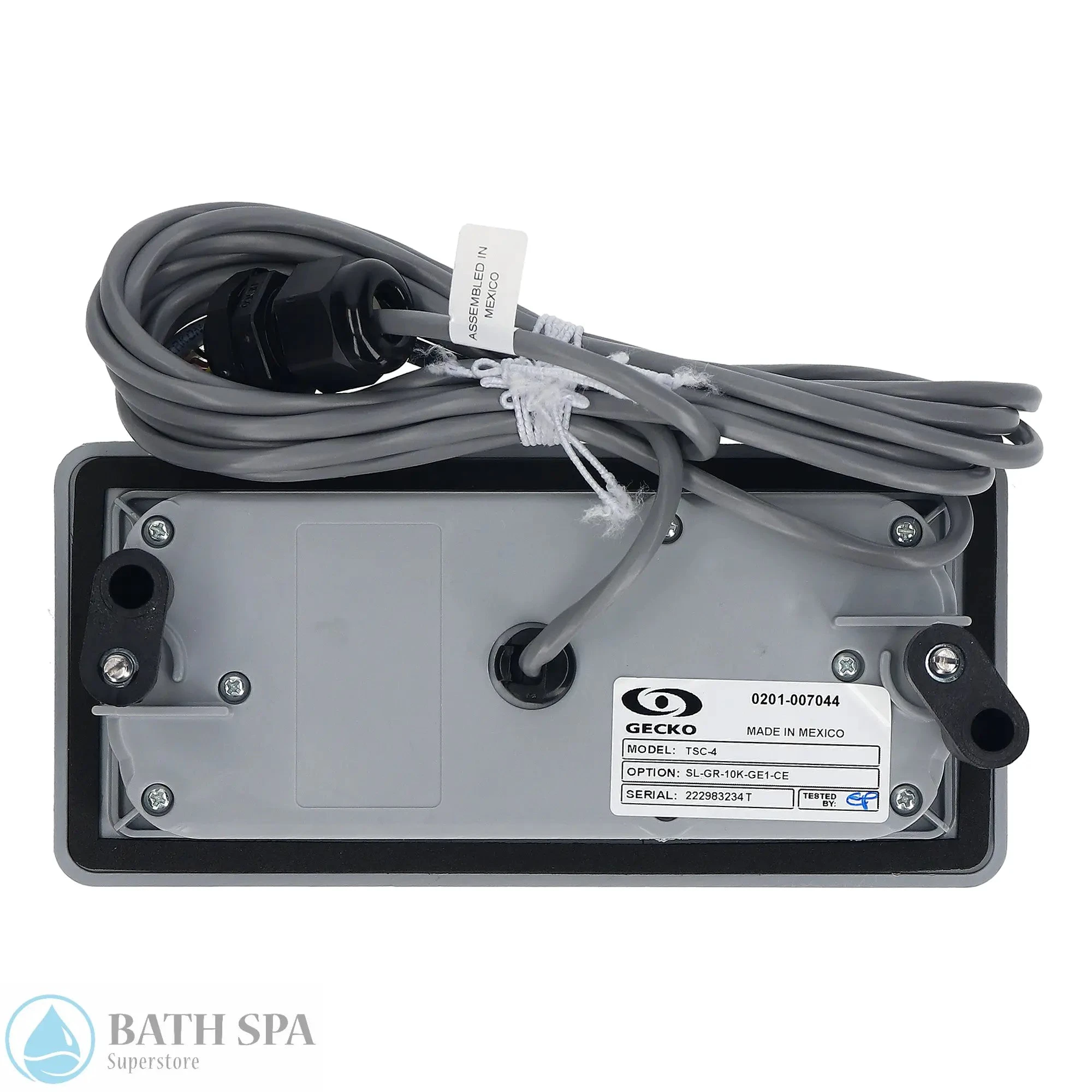 Gecko TSC 4K4 10 Button Spa Topside Panel Three Pumps Large Rectangular LCD Display With 8 Pin JST Plug Spa Parts: Spa Topside Panels (Gecko Topside Panels) TSC-4