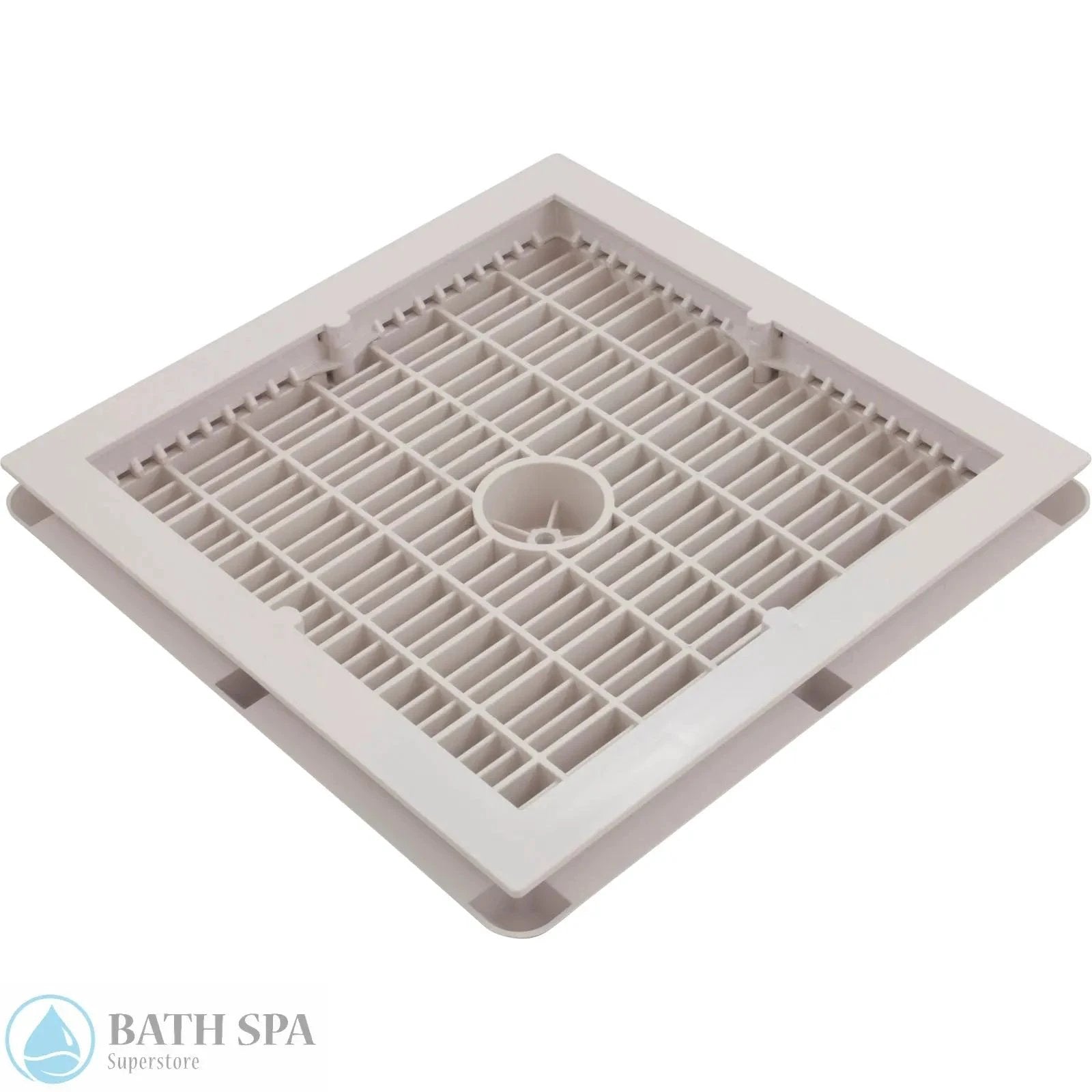 Aquastar 12-Inch By 12-Inch Anti-Entrapment Suction Outlet Cover White WAV12WR101 Pool Parts: Pool Main Drain WAV12WR101-REVERSE