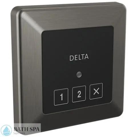 Thermasol Delta Steamscape™ Square Control Square Exterior Steam Control Black Stainless Steamers: Steamer Parts delta-5CN-220T-KS-PR