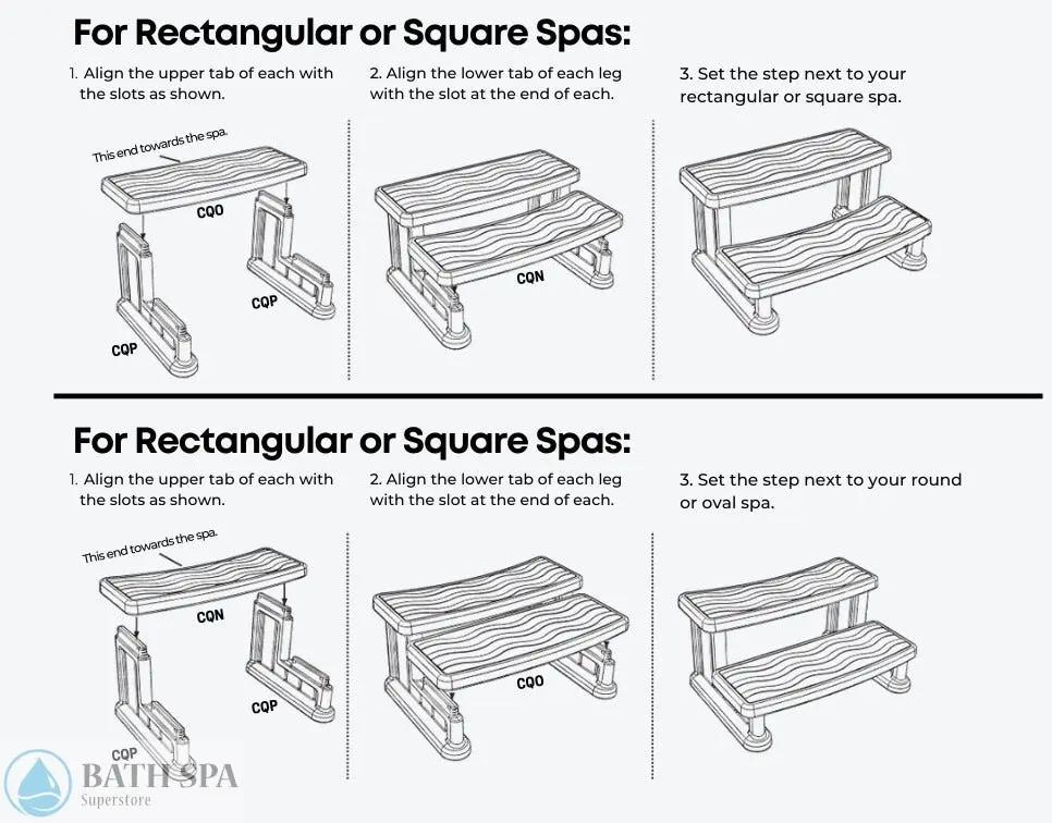 Cover Valet Spa Step - Java Spa Accessories spa-step-instructions_3