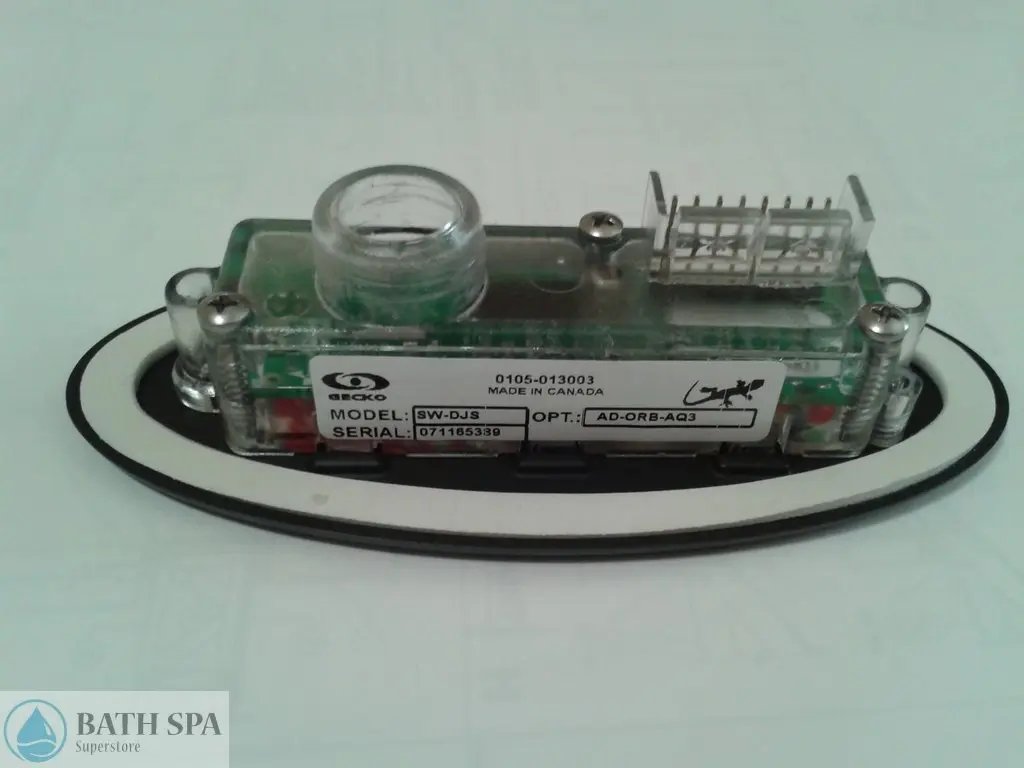 Aquatic (Gecko) Century Keypad 4 Button w/Display, Brass (0103-003003) Bath Parts 0105-013003_back