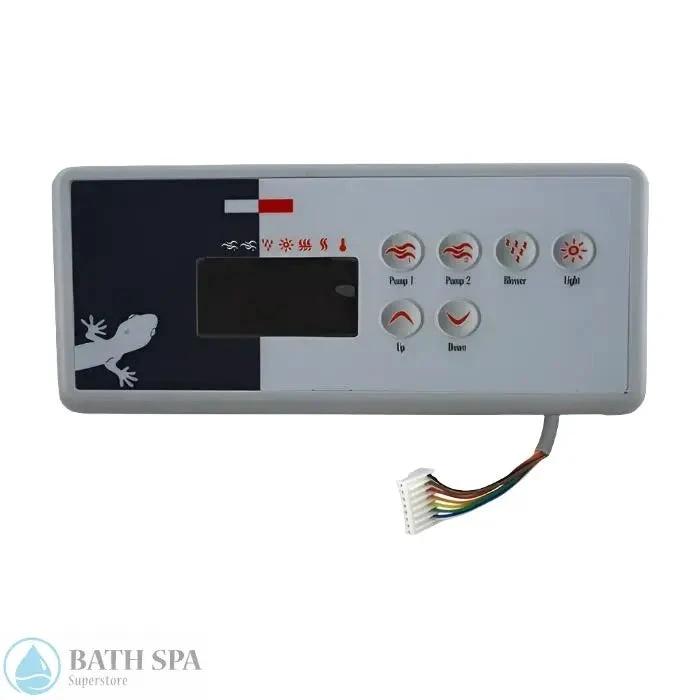 Gecko TSC-35 K-35 Spa Topside Panel Large Rectangular P1 P2 Blue Light Gecko Alliance Spa Parts: Spa Topside Panels (Gecko Topside Panels) 0200-007119