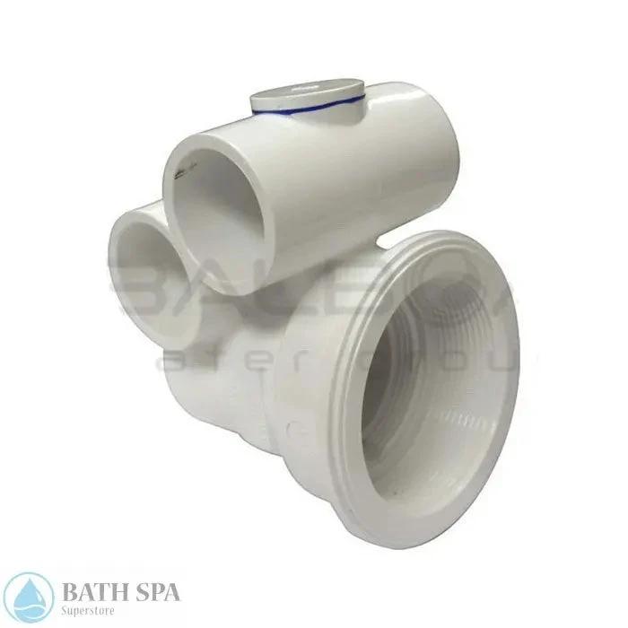 Balboa Slimline 1" x 1" Jet Assembly With Drainable Seat Ring (10-4548) Bath Parts: Bath Jet Trim (Hydro Air/Balboa) 10-4548_lar