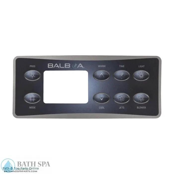 Balboa 8-Button Deluxe Digital Topside Panel Overlay (10299) Spa Parts: Spa Topside Panel Overlays (Balboa) 10299
