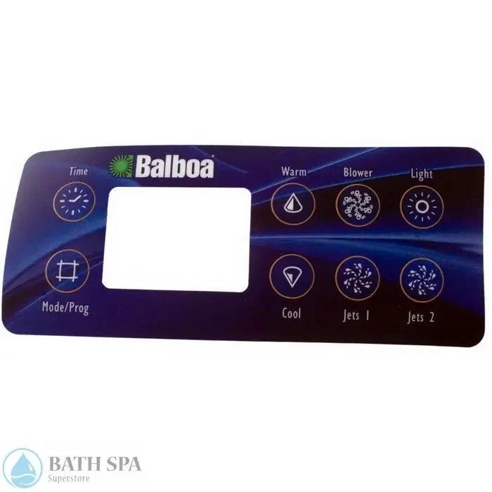 Balboa 8-Button Serial Deluxe Topside Panel Overlay (10763) Spa Parts: Spa Topside Panel Overlays (Balboa) 10763