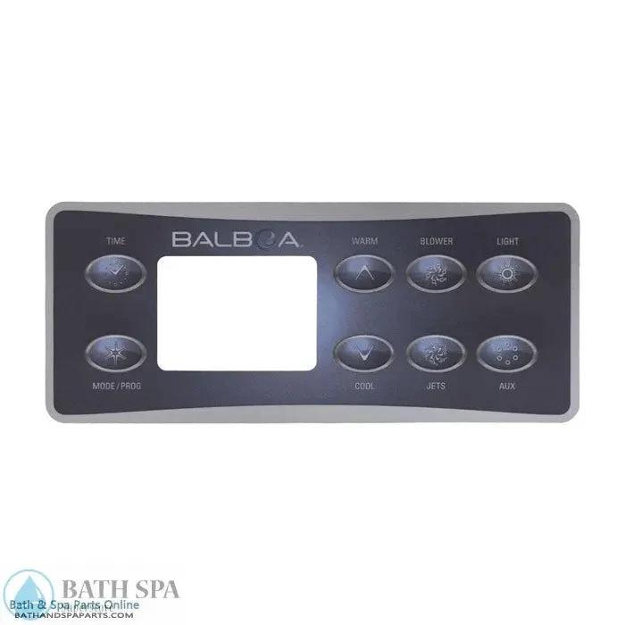 Balboa 8-Button Serial Deluxe Topside Panel Overlay (10823) Spa Parts: Spa Topside Panel Overlays (Balboa) 10823