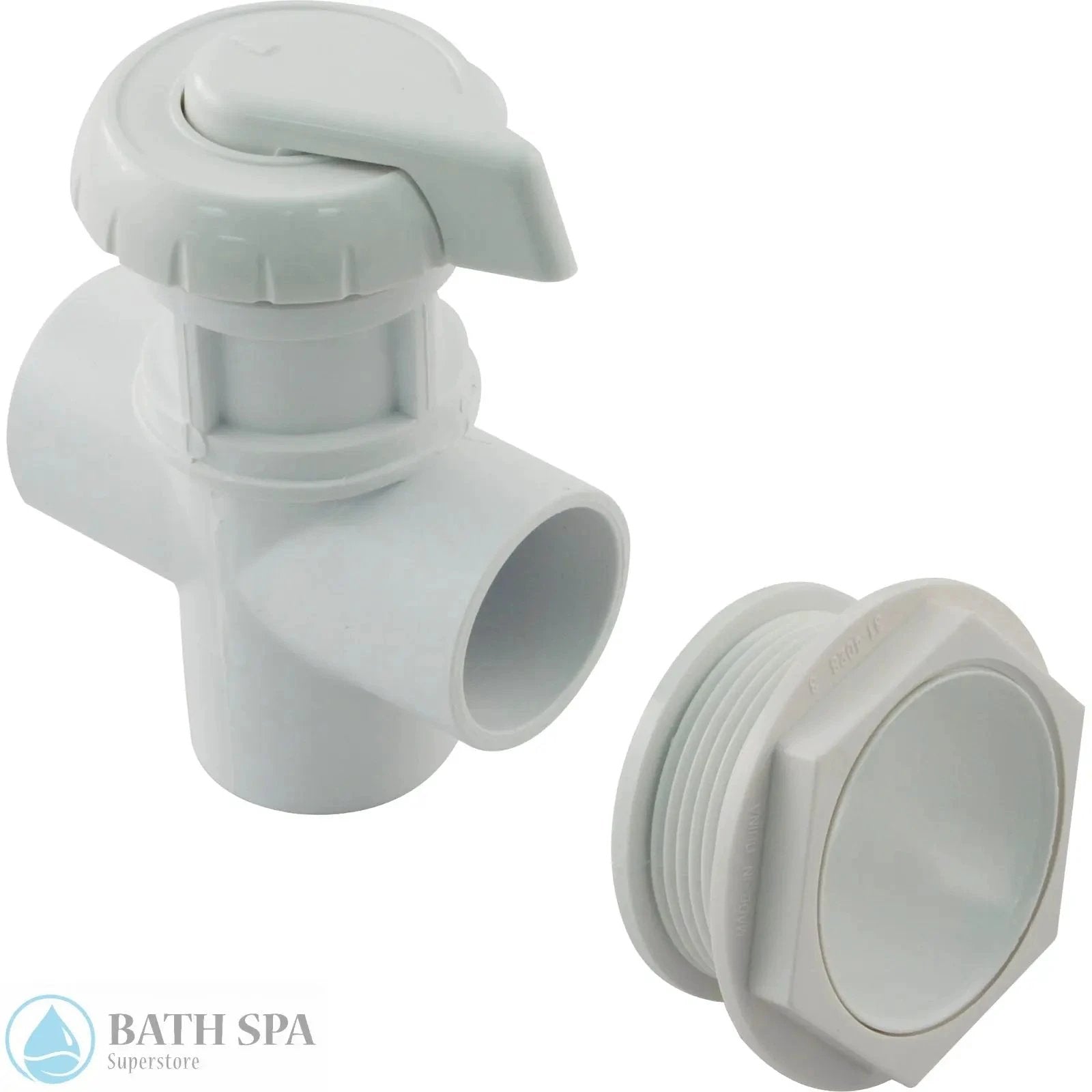 Balboa 1 Inch HydroFlow 3 Way Valve White 11 4020WHT PVC Plastic Fittings & Valves: Valves - 2-3-4-5 Way Valves 11-4020WHT