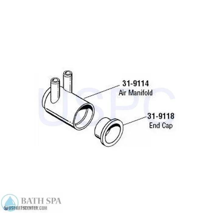 HAI Air Manifold - End Cap Spa Parts 11-9114parts