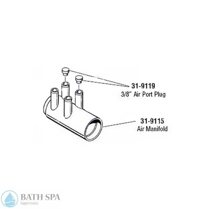 HAI Plug - Air Manifold plug - 3/8" Spa Parts 11-9115parts