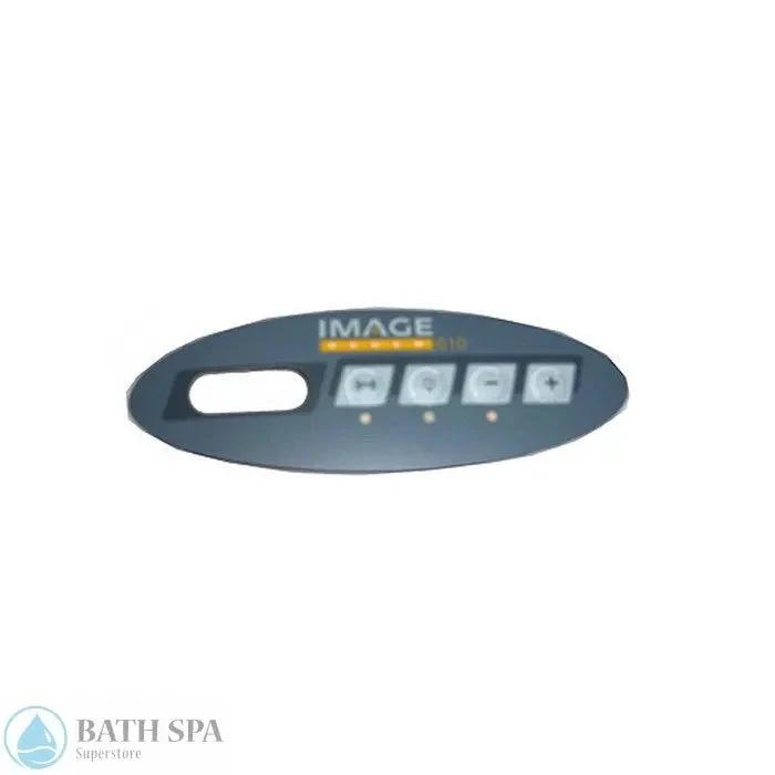 Balboa 4-Button Mini Icon 10 Topside Panel Overlay (11852) Spa Parts: Spa Topside Panel Overlays (Balboa) 11105