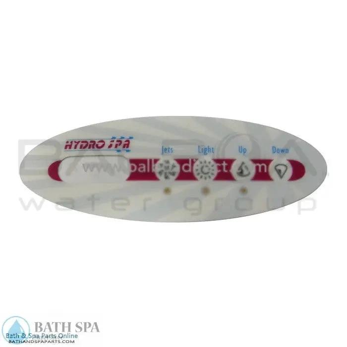 Balboa 4-Button Mini E4 Hydro Spas HS45 Topside Panel Overlay (11223) Spa Parts: Spa Topside Panel Overlays (Balboa) 11223_lar