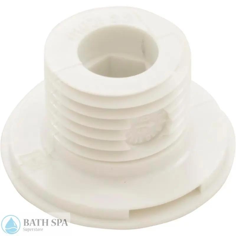 Air Injector Wall Fitting (12951) - 1-1/2" Slotted White Spa Parts: Spa Air Injectors 112910_back