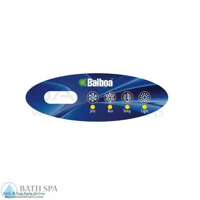 Balboa 4-Button Mini E4 ML200 Topside Panel Overlay (11344) Spa Parts: Spa Topside Panel Overlays (Balboa) 11344_lar